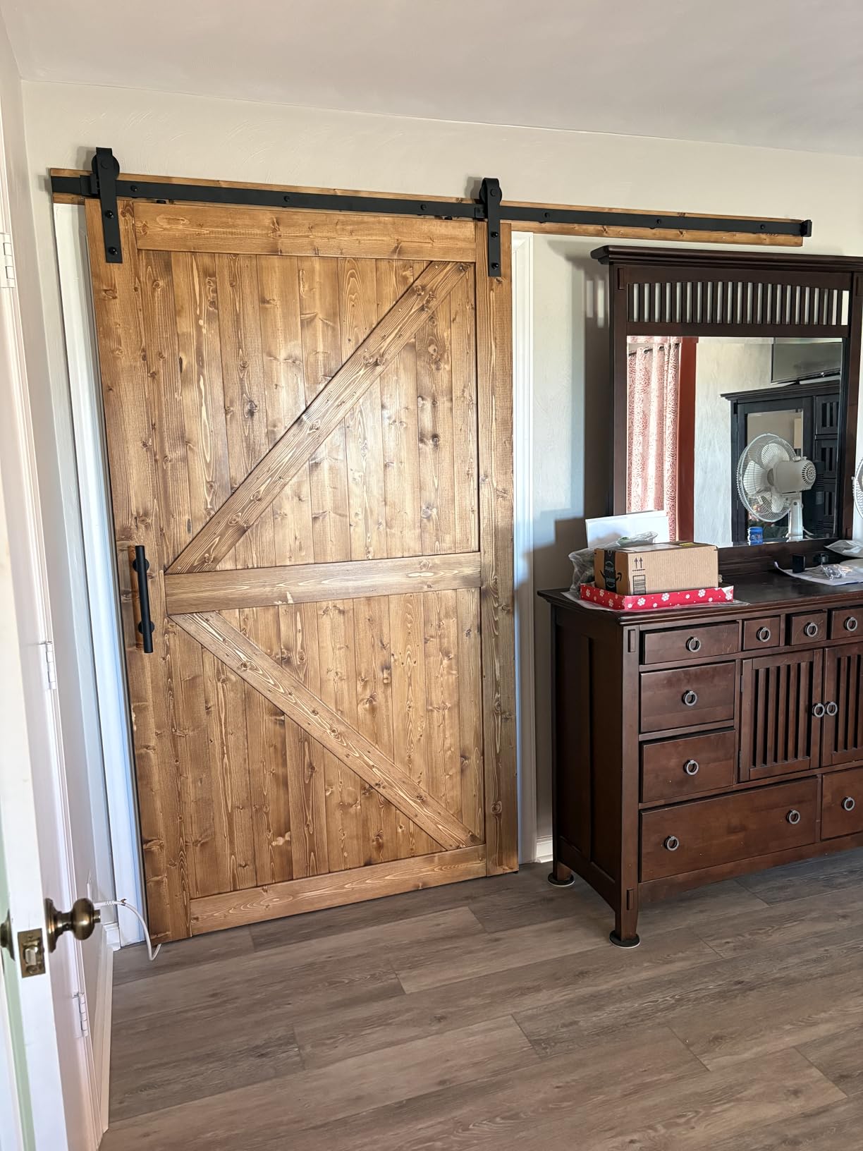 SMARTSTANDARD 6.6ft Sliding Barn Door Hardware Kit, Fit 36-40
