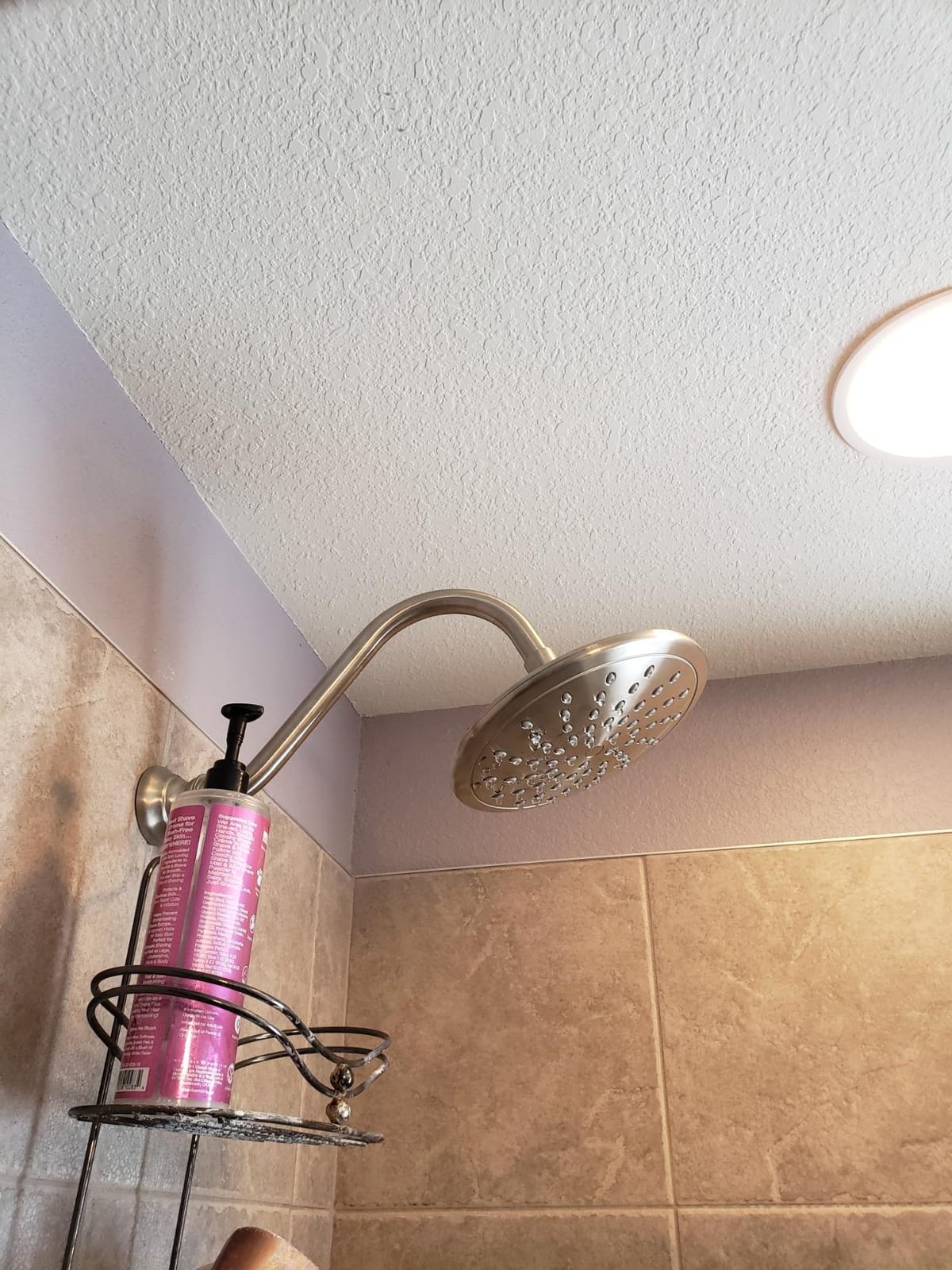 Moen Brushed Nickel 8-Inch Fixed Single Function Round Wide Rainshower Showerhead, 2.5 GPM, 6345BN customer photo 2