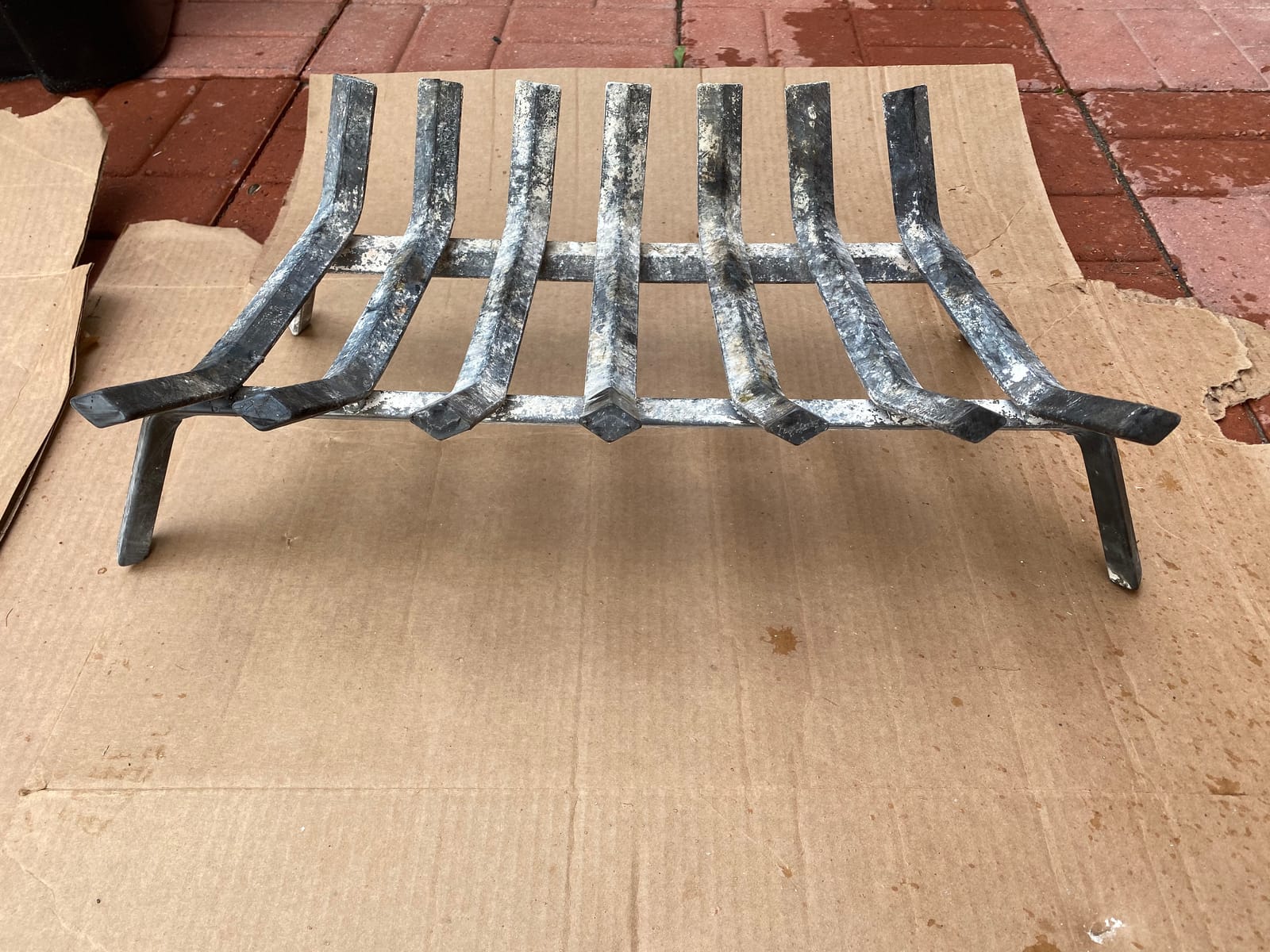 AMAGABELI GARDEN & HOME Fireplace Grate Log Holder 24 Inch Firewood Burning Rack Heavy Duty Wrought Iron Solid Steel for Chimney Hearth Fire Pit Outdoor Kindling Tools Wood Stove Accessories customer photo 1