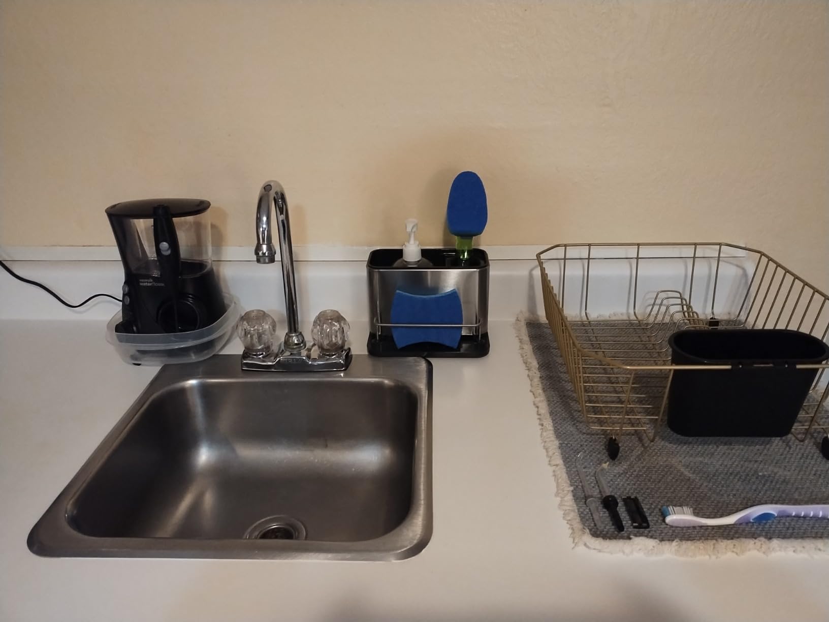 Joseph Joseph Surface Stainless Steel Caddy Sink Area Organizer and Sponge Holder, Gray customer photo 2
