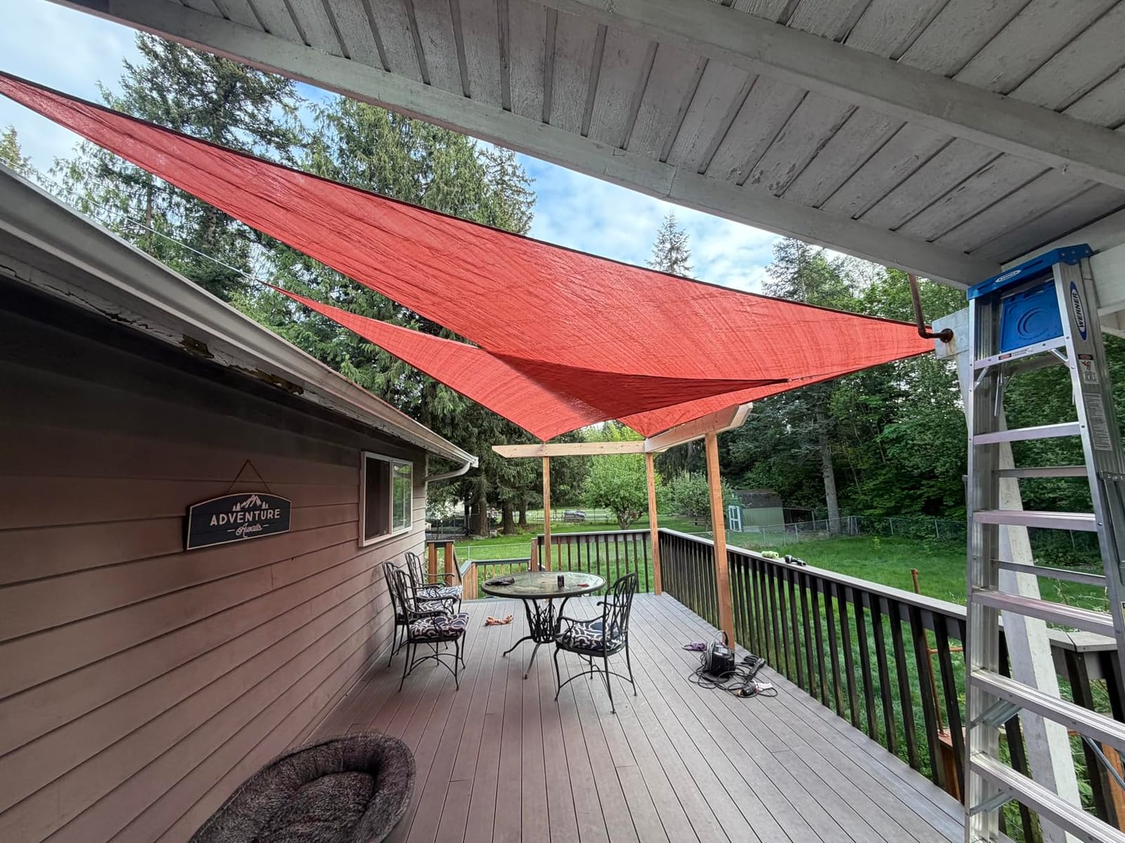 LOVE STORY 12' x 12' x 12' Triangle Sun Shade Sail for Outdoor Patio, Sand | HDPE Fabric, 95% UV Block, Breathable Sunshade customer photo 1