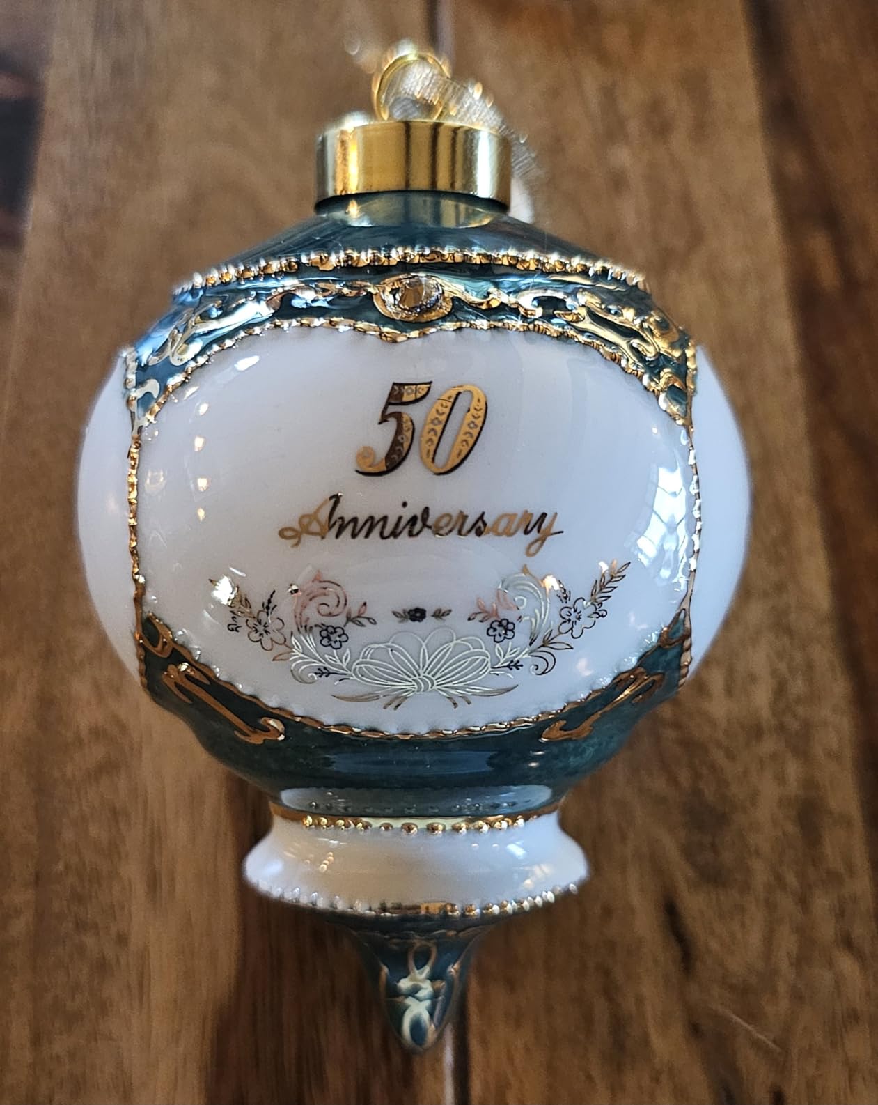 CBE Happy 50th Wedding Anniversary Victorian 4.5 Inch Porcelain Hanging Ornament customer photo 2