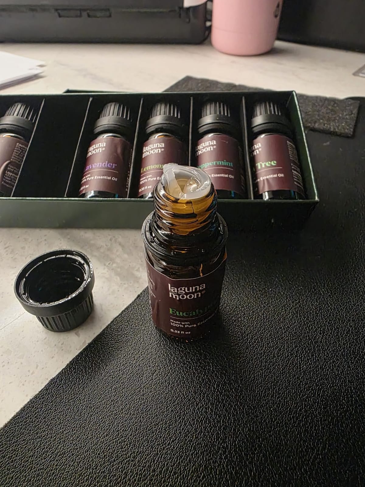 Lagunamoon Essential Oils Aromatherapy Set - 6 Oils for Diffusers, Home Care, Candle Making Scents, Fragrance, Humidifiers, Gifts - Peppermint, Tea Tree, Lavender, Eucalyptus, Orange (10mL) customer photo 2