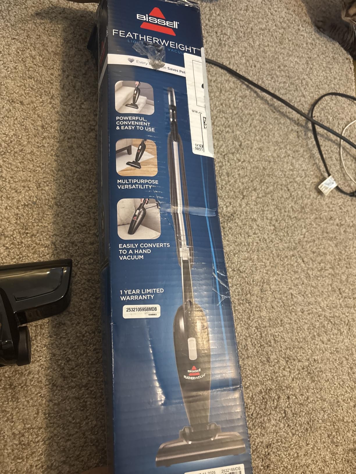 Bissell 2033 Featherweight Stick Lightweight Bagless Vacuum and Electric Broom with Crevice Tool for Hard Floors and Carpets, Blue customer photo 1