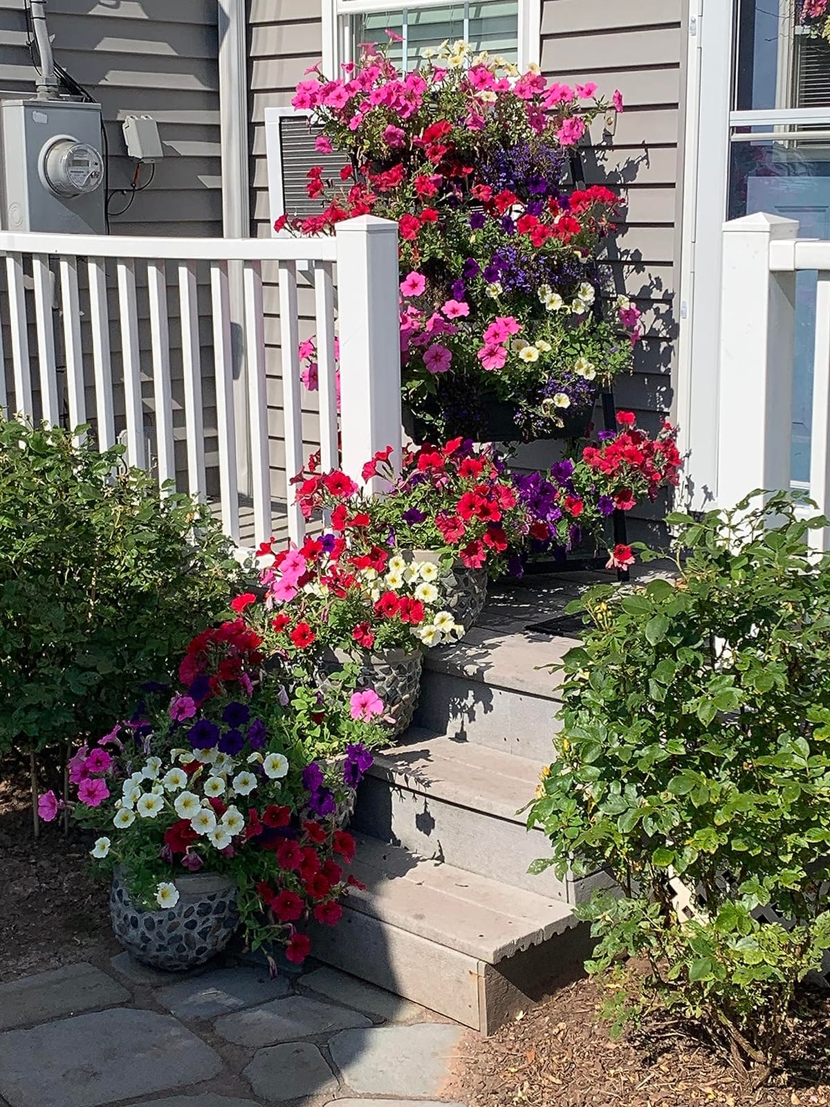 6-Ft Raised Garden Bed - Vertical Garden Freestanding Elevated Planter with 4 Container Boxes - Good for Patio or Balcony Indoor and Outdoor - Perfect to Grow Vegetables Herbs Flowers customer photo 2