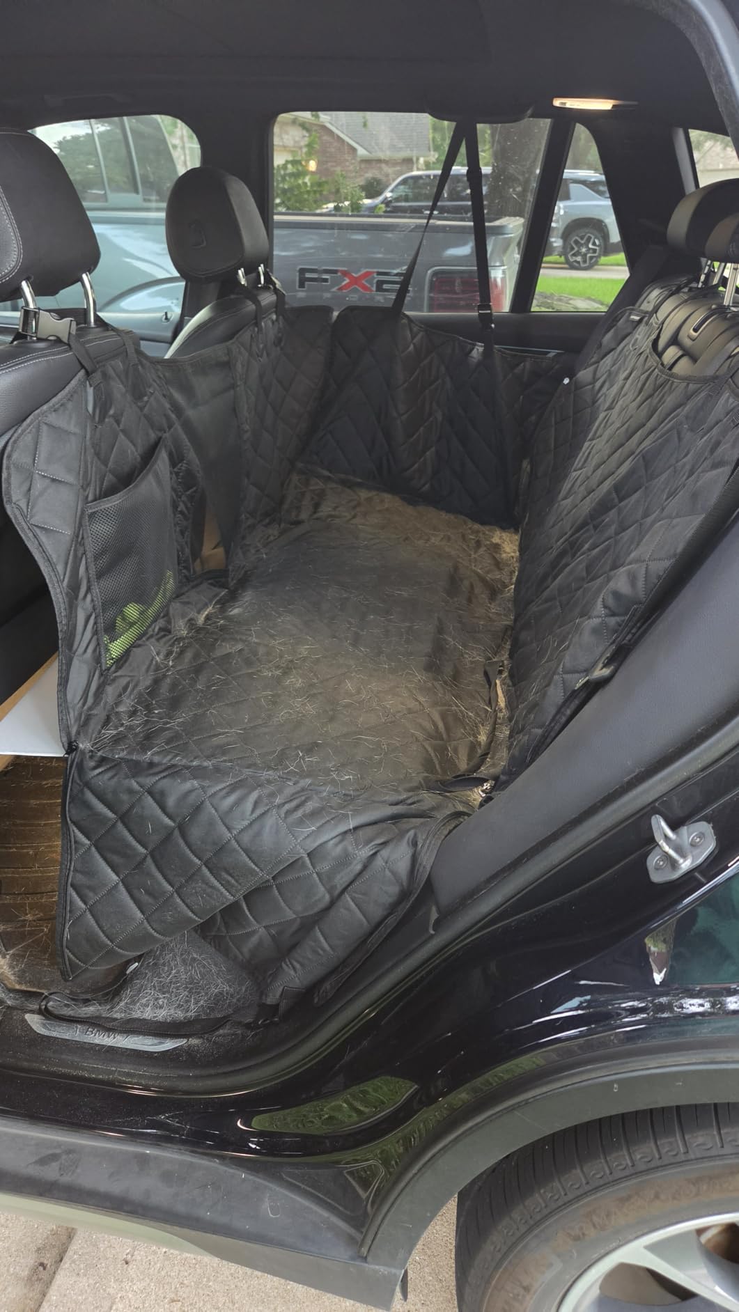 URPOWER Dog Car Seat Cover for Back Seat, Waterproof Hammock for Car & SUV | 600D Oxford, Side Flaps with Zippers, Scratch Resistant, Non-Slip, Easy Install, Machine Washable, Dog Seat Belt Included customer photo 2
