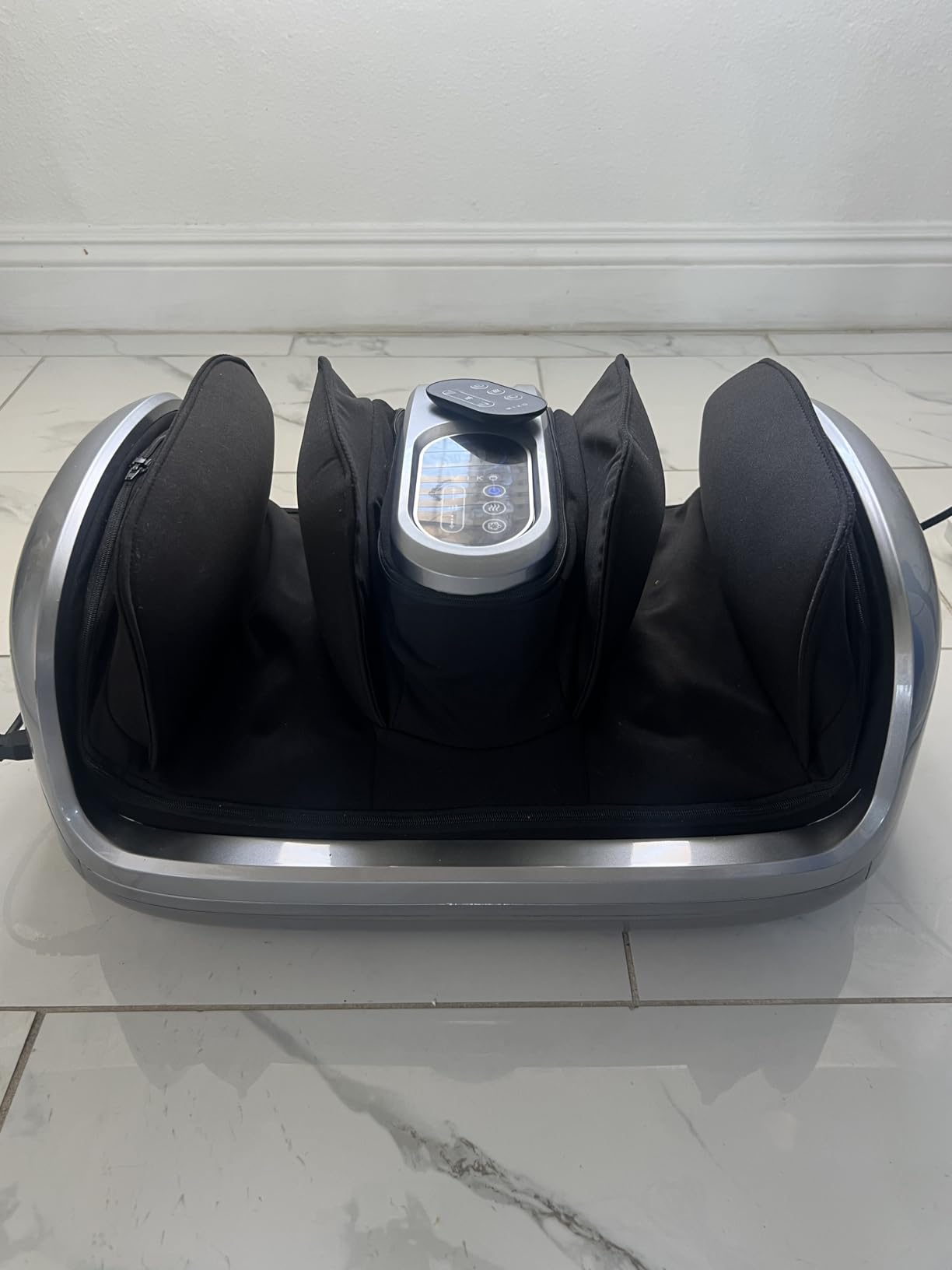 Miko Shiatsu Foot Massager with Heat and Deep Kneading | Charcoal; circulation and pain relief; for plantar fasciitis, neuropathy and diabetics; fits size 15 customer photo 2
