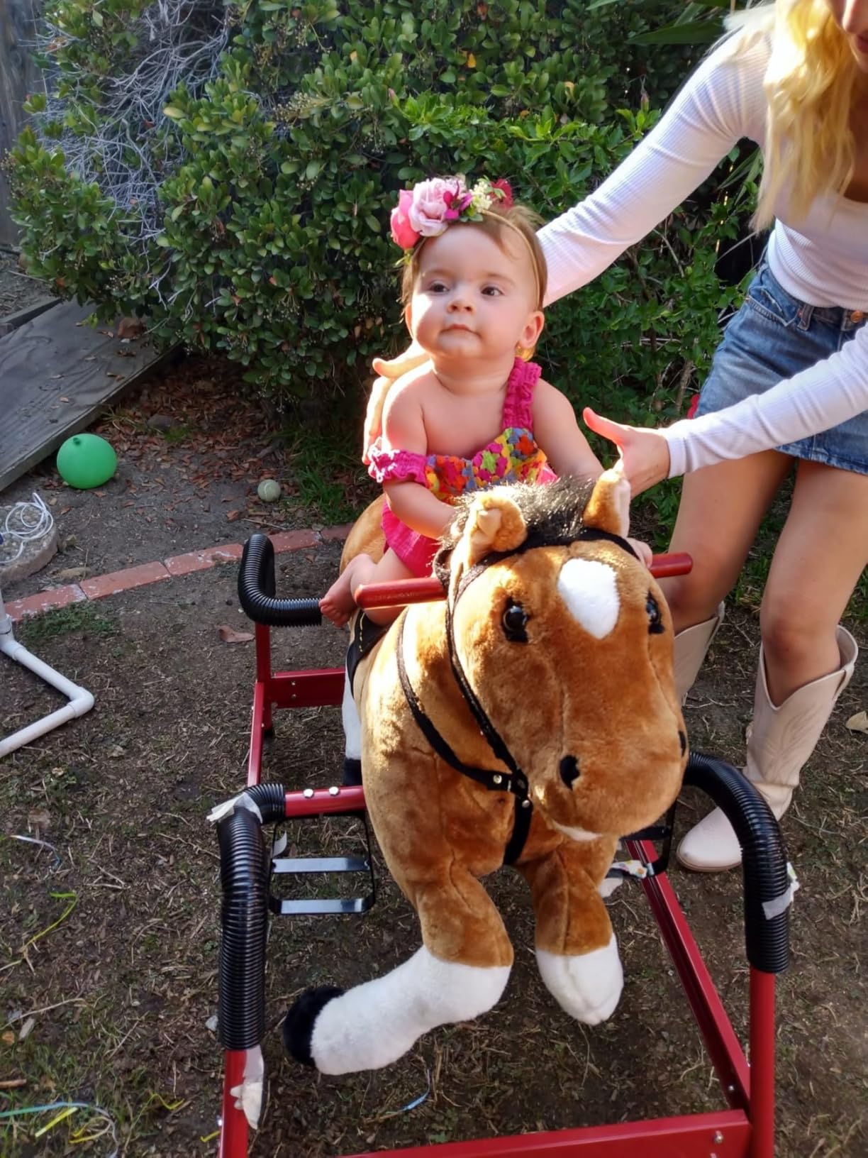 Happy Trails Spring Rocking Horse, Brown, 29