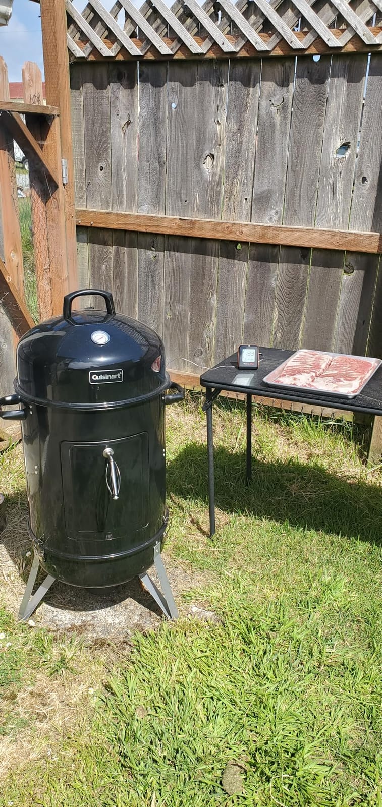 Cuisinart 16 Inch Vertical Charcoal Smoker with Integrated Thermometer, Water Bowl and Dual Vents customer photo 2