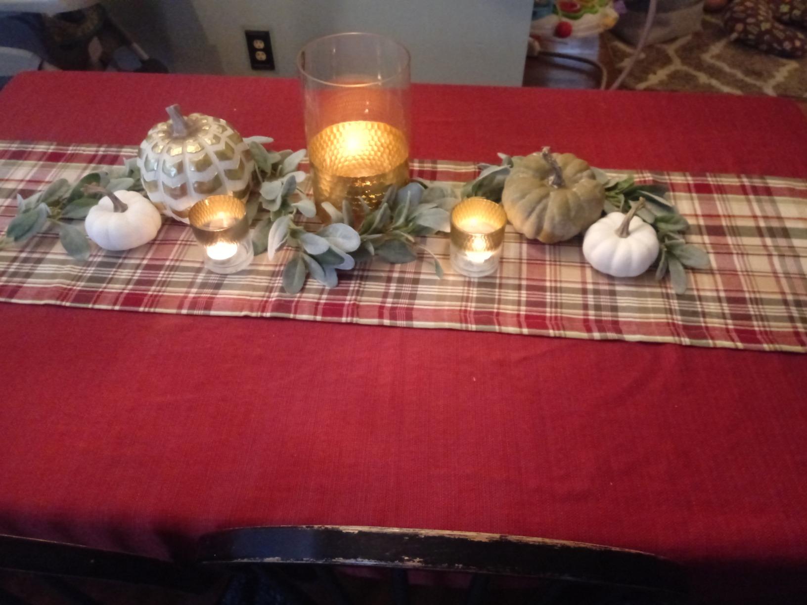 DII Give Thanks Plaid Fall Table Decor, Autumn & Thanksgiving Tabletop Linens, 14x72 Table Runner customer photo 1