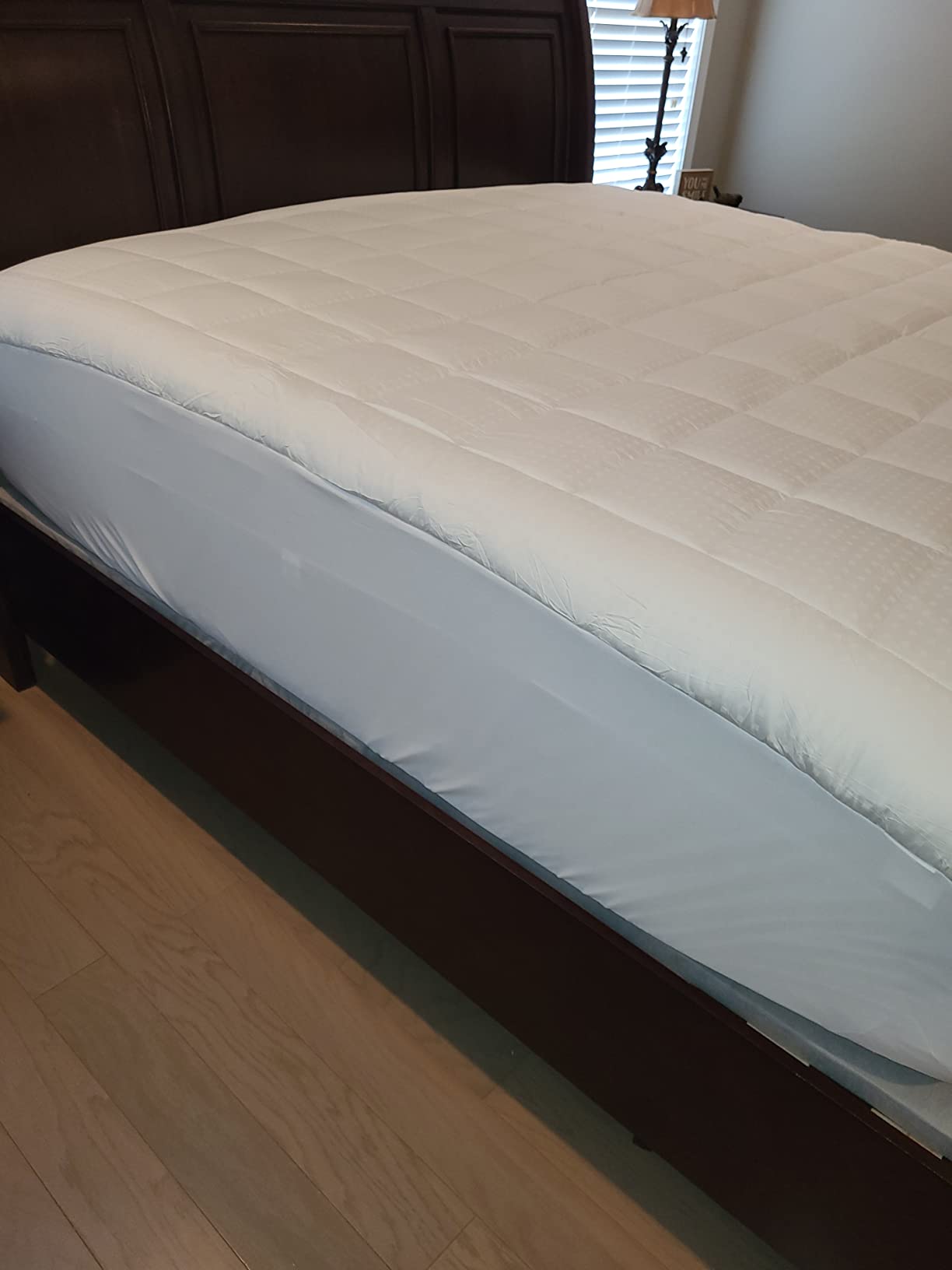 EASELAND Twin XL Mattress Pad Cotton Pillow Top Mattress Topper White | College Dorm Mattress Cover Cooling Cotton Top, 8-21