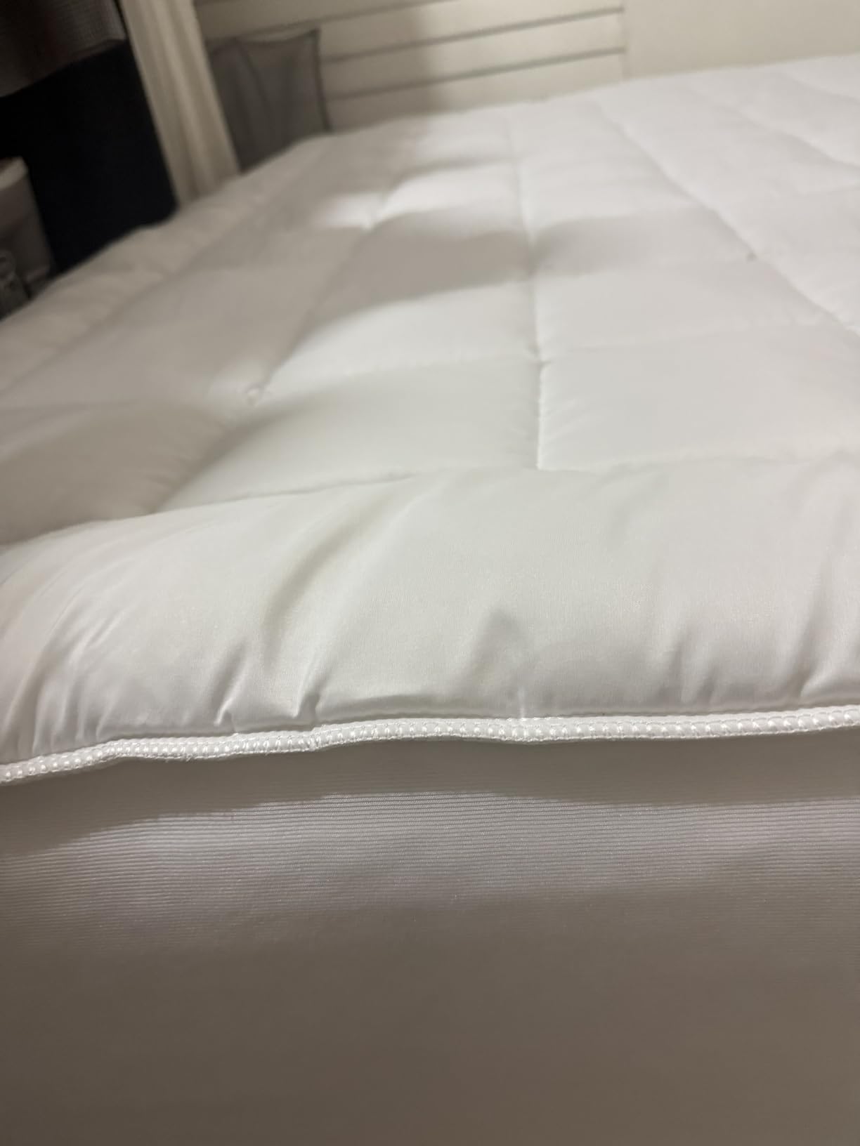 EASELAND Queen Size Mattress Pad Cotton Pillow Top Mattress Topper White | Cooling Mattress Cover Cotton Top, 8-21