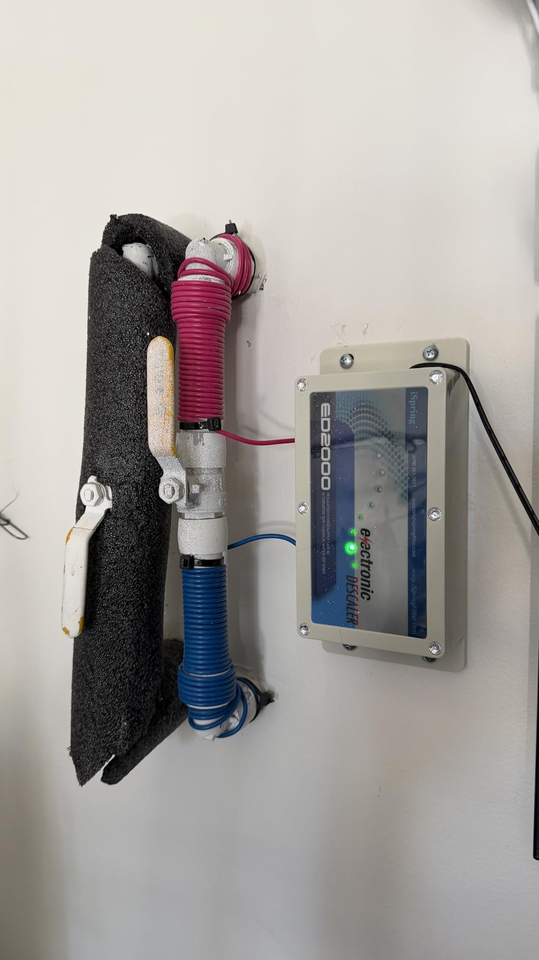 iSpring ED2000 Whole House Water Descaler, Alternative Electronic Salt-Free Hard Water Conditioner, Reduces Limescale Prevent Deposits Build-up, Different from a Water Softener customer photo 2