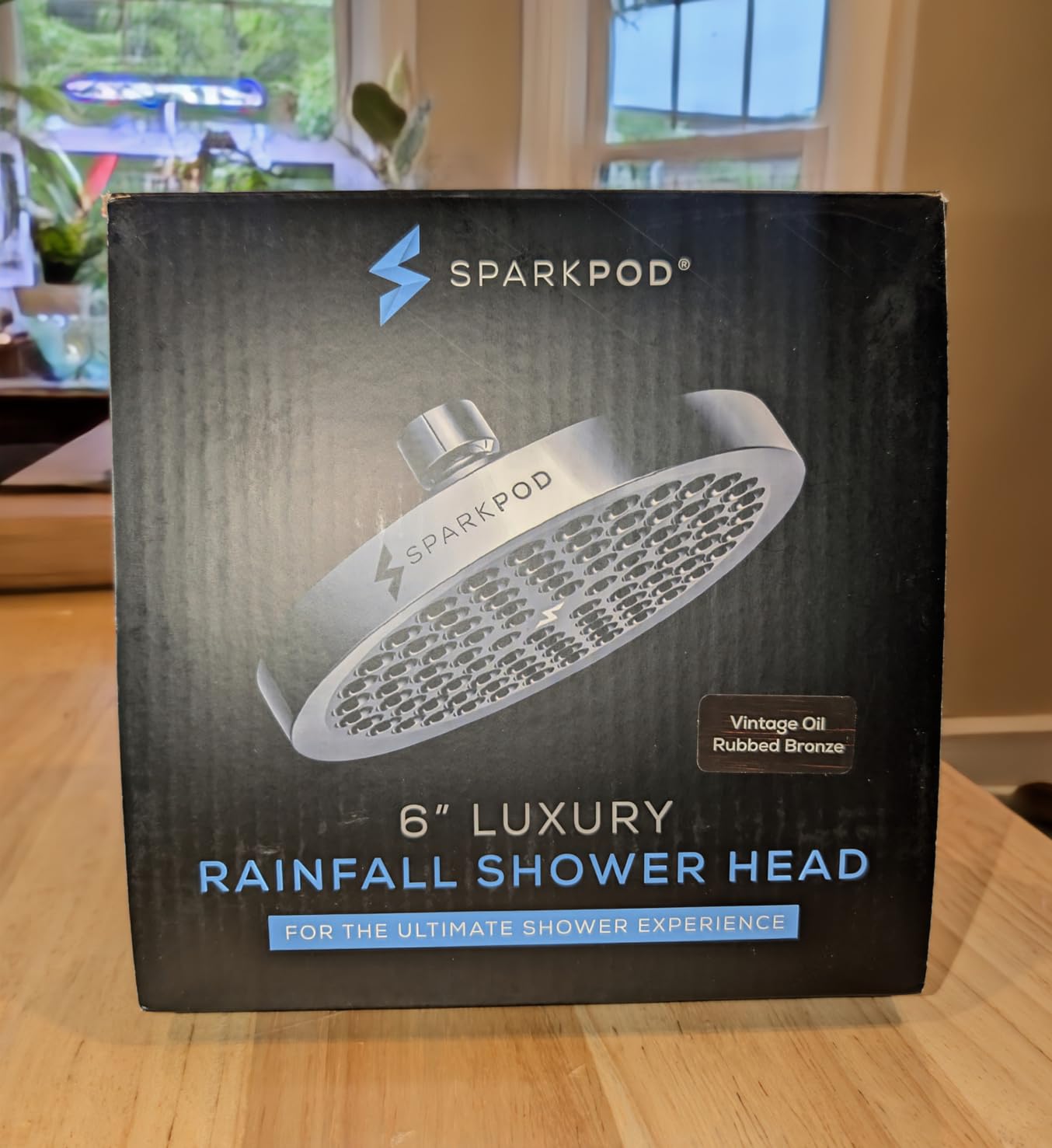 SparkPod Rain Shower Head, 6 Inch Round, Luxury Polished Chrome Finish | High Pressure Shower Heads, 90 Nozzles, Adjustable Showerhead, No Tools Needed, Universal Connection customer photo 2