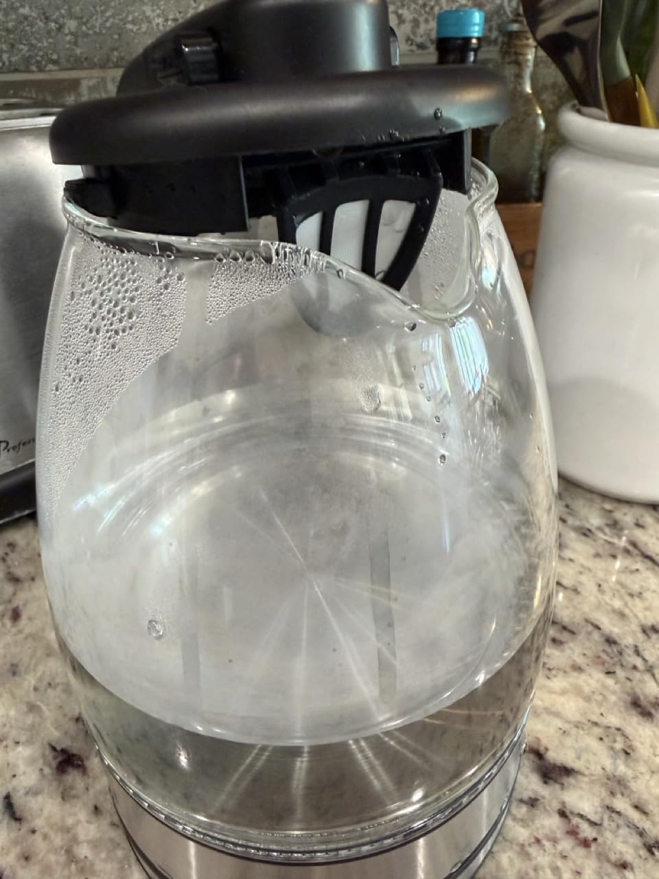 Hamilton Beach 1 Liter Electric Tea Kettle, Water Boiler & Heater, Clear Glass with Blue LED, 1500W customer photo 2
