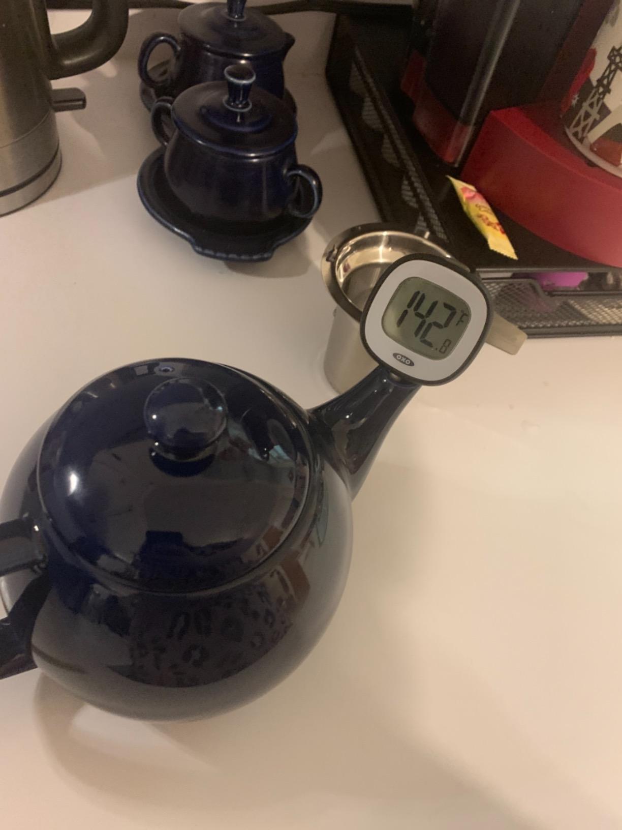 Sweese Teapots for Tea, 27 oz Porcelain Tea pot with Removable Stainless Steel Infuser, Tea Pots for Loose Tea - White customer photo 2