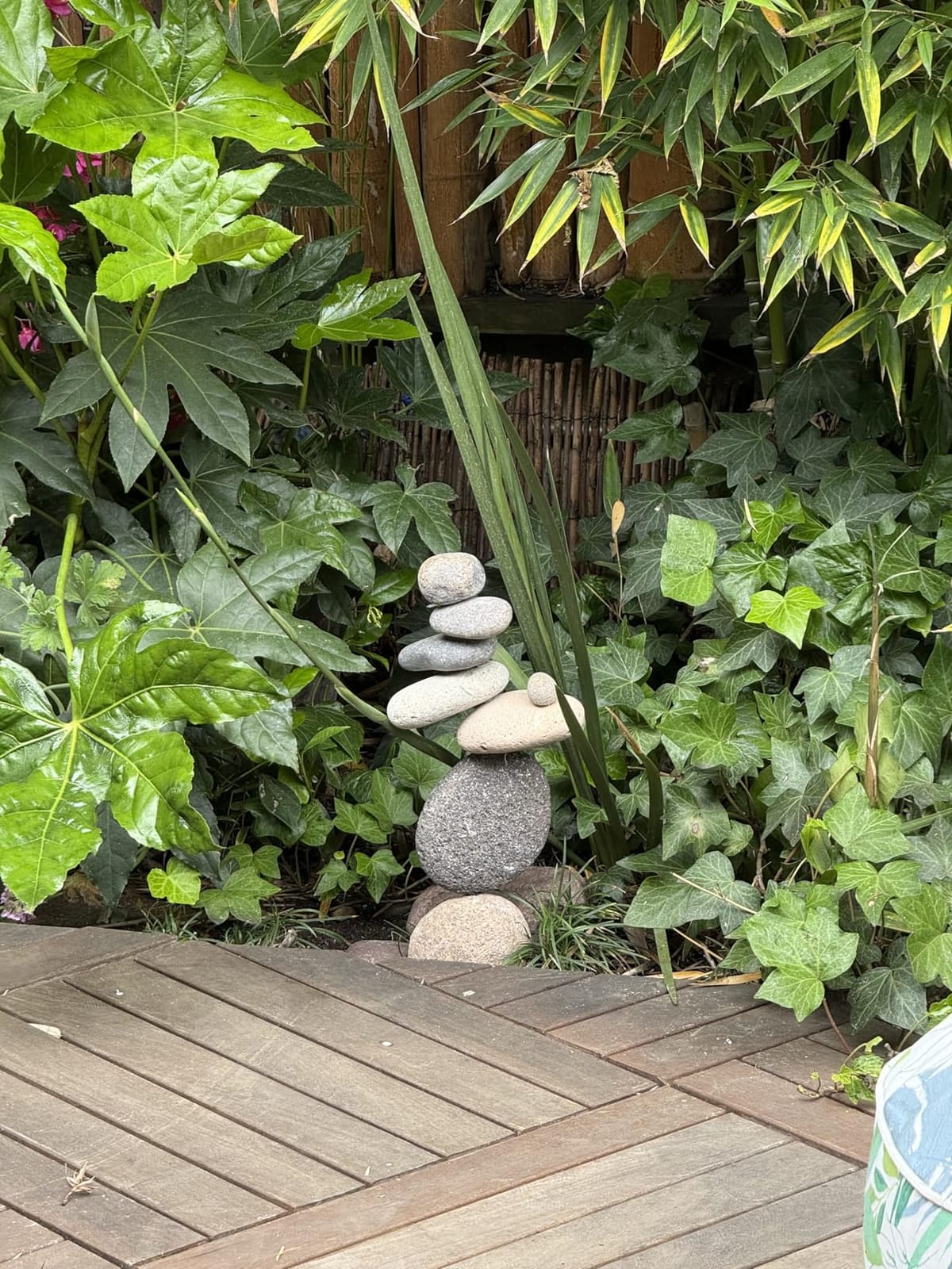 Ancient Graffiti Eight-Stone Balancing Cairn - Indoor/Outdoor Garden Decoration customer photo 1