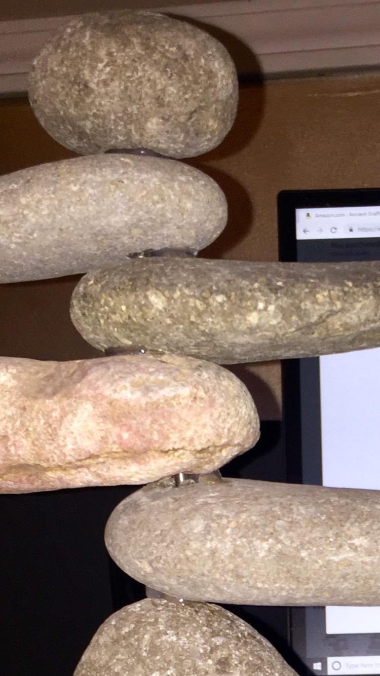 Ancient Graffiti Eight-Stone Balancing Cairn - Indoor/Outdoor Garden Decoration customer photo 2