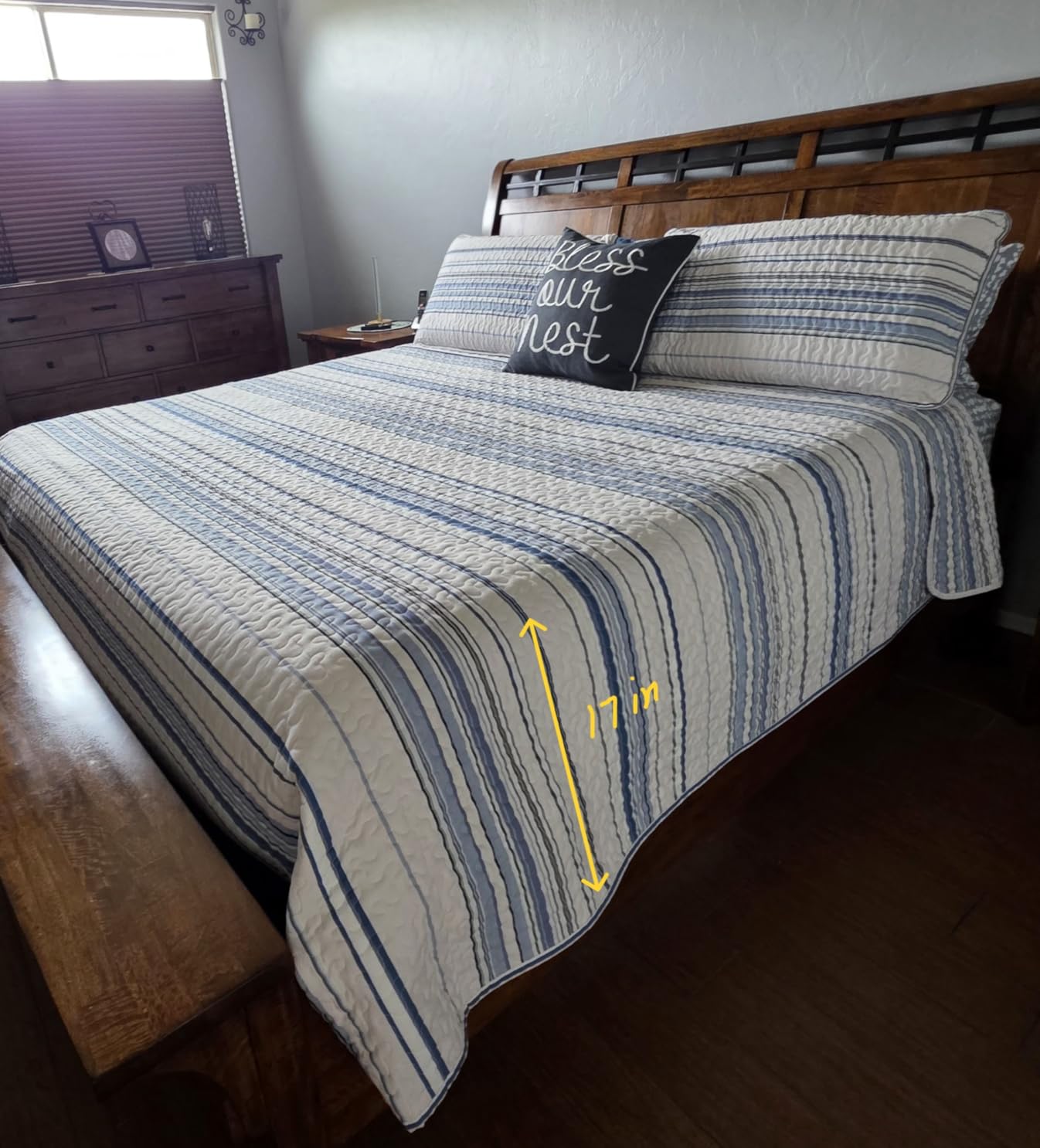 Southshore Fine Living, Inc. King Quilt Bedding Set, Quilted Coverlet Bed Spread for California Kings, Luxury Bedding King Size Quilt Bedding Set, Lightweight Quilted Bedspread w/Shams, Natural Beige customer photo 1
