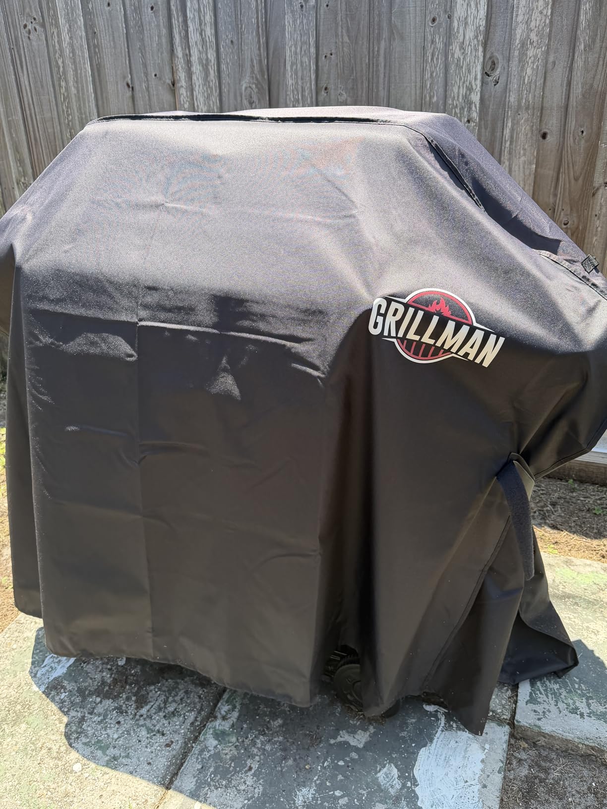 Grillman Grill Cover, BBQ Outdoor Grill Covers, Charcoal, Gas Grills, Waterproof, Rip-Proof, Weather-Resistant, Anti-UV, Barbecue Cover for Weber, Genesis, Charbroil, Nexgrill, etc (Black, 58 Inch) customer photo 2
