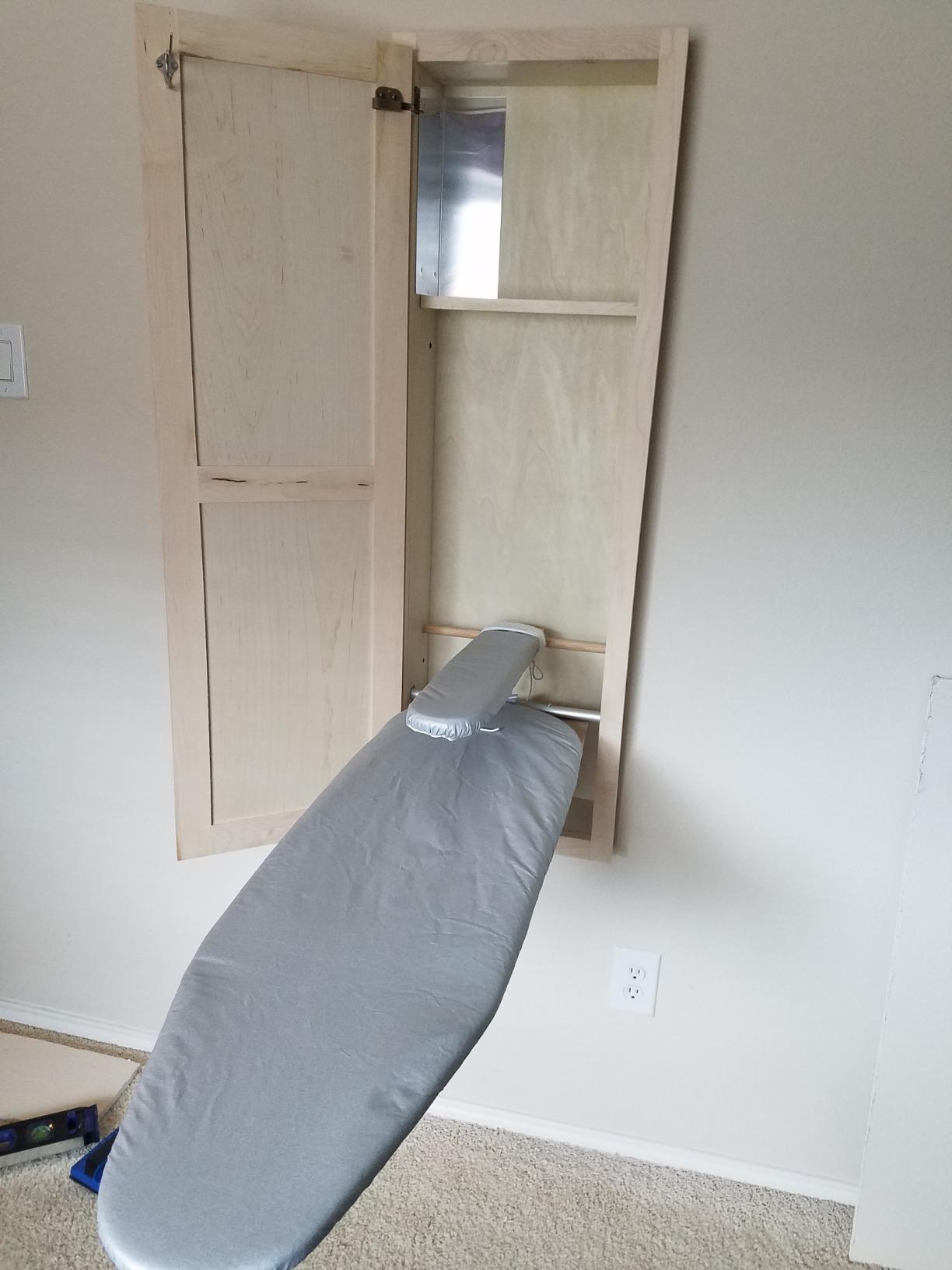 Hideaway Ironing Board Supreme Unfinished Maple with Raised Panel Door customer photo 1