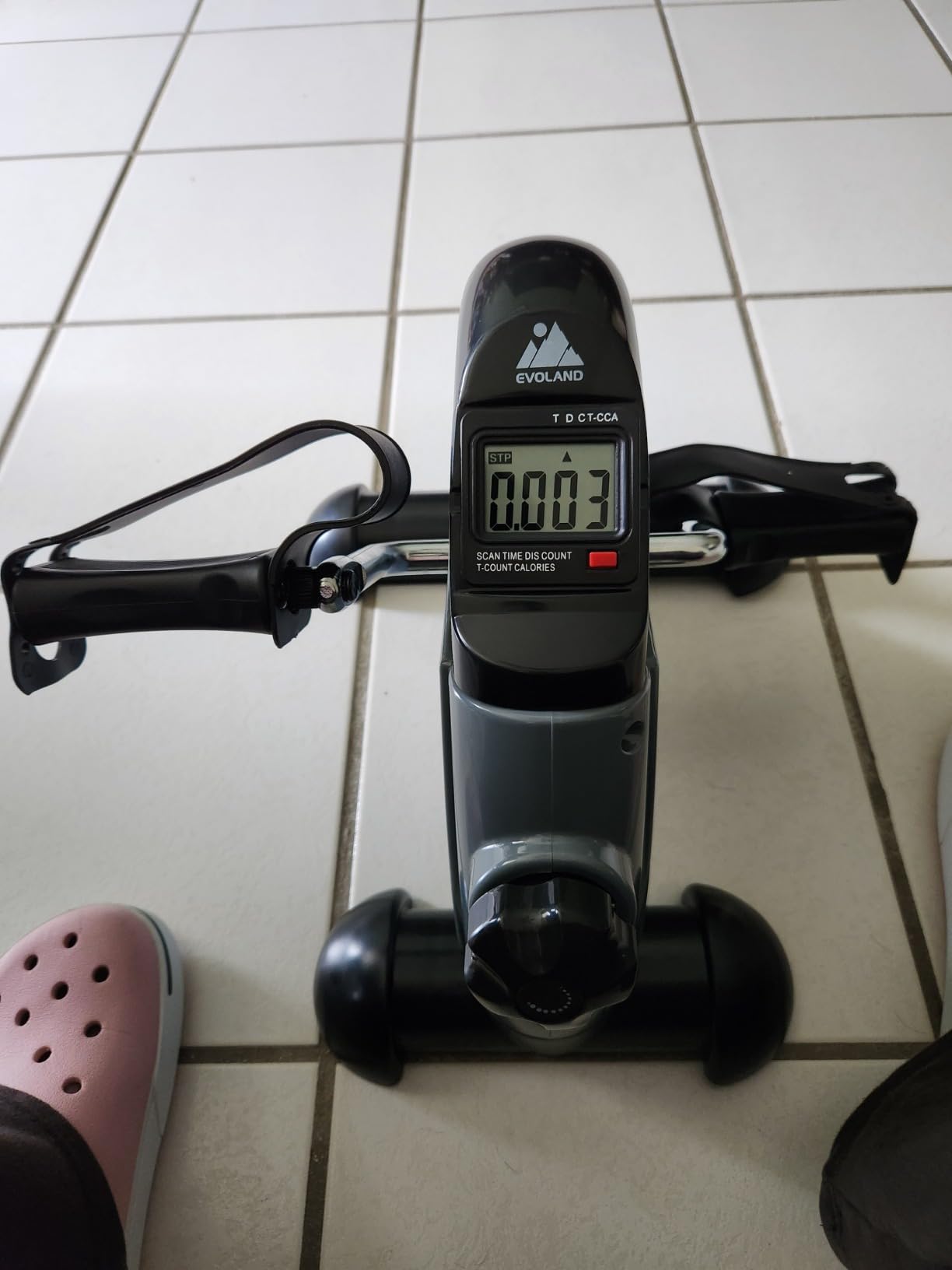 Mini Exercise Bike, AGM Under Desk Bike Pedal Exerciser Foot Cycle Arm & Leg Pedal Exerciser with LCD Screen Displays customer photo 2