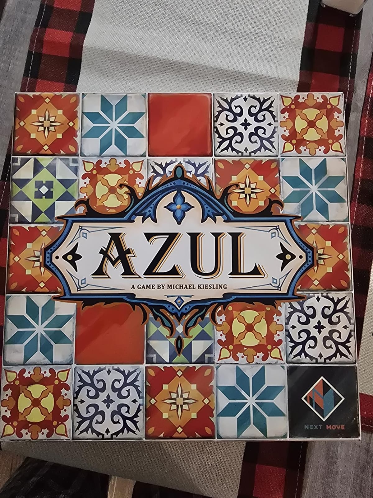 Azul Mosaic Tile-Placement Strategy Board Game, 2-4 Players, 30-45 Min | For mosaic fans, draft tiles to build a wall, Award-winning balance of beauty and strategy, Shifting tiles keep games unique customer photo 1