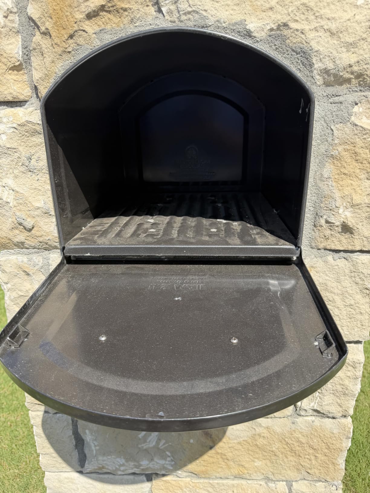 Architectural Mailboxes 950020B-10 Centennial Postmount Mailbox, XL, Black | Galvanized steel build for outside with rust-resistant powder-coat finish and a magnetic door closure. USPS approved. customer photo 1