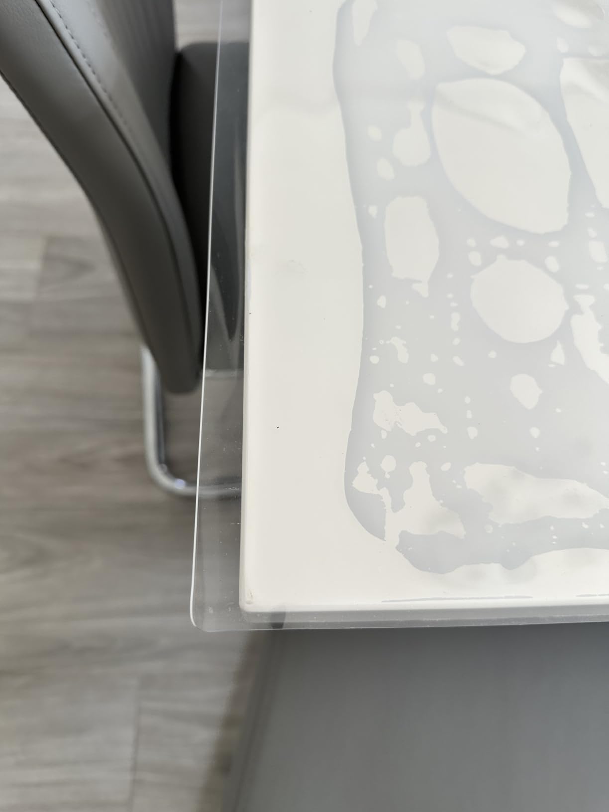 LovePads Clear Table Cover Protector 36 x 60 Inch, 1.5mm Thick Plastic Mat | Non-slip Waterproof PVC Table Protector, Cut to Size, Spill-Stain-Scratch Proof, Fits Kitchen, Dining Table, Dresser, Desk customer photo 2