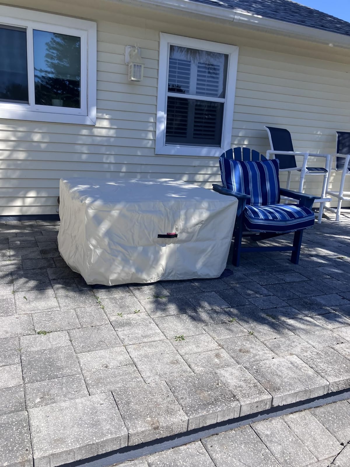 Porch Shield Fire Pit Cover - Waterproof 600D Heavy Duty Fade Resistant Round Patio Fire Bowl Cover Black - 36 inch customer photo 2