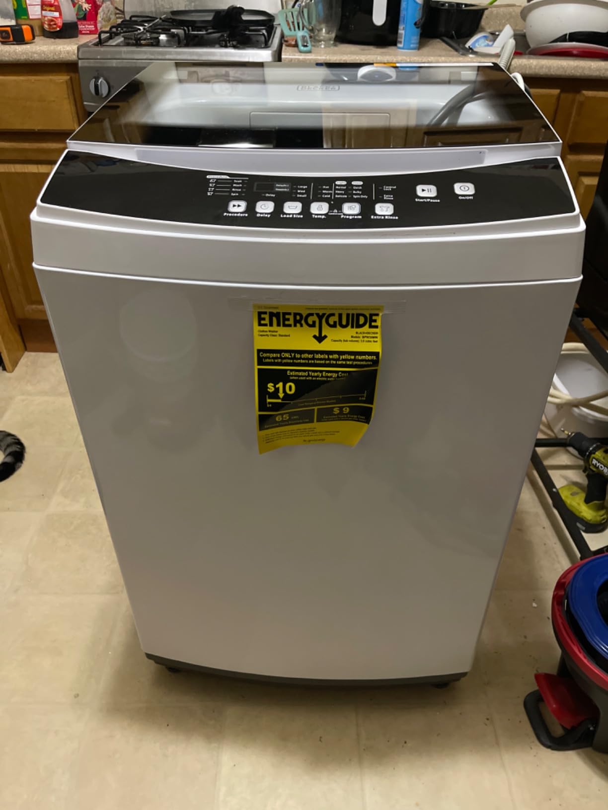 BLACK+DECKER 0.9 Cu. Ft. Portable Washer, 6.6 lb. Capacity, BPWM09W, White | 6.6 lb. Capacity Washing Machine for Homes & Apartments, 5 Wash Cycles, Quick Connect Sink Adapter and Drain Hose Included customer photo 1