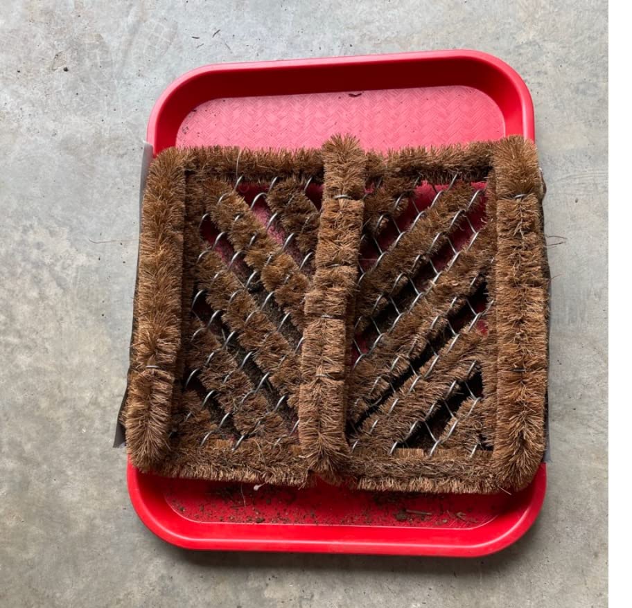 NINAMAR Natural Coir Boot Scraper Door Mat - 13 x 12 inch customer photo 2