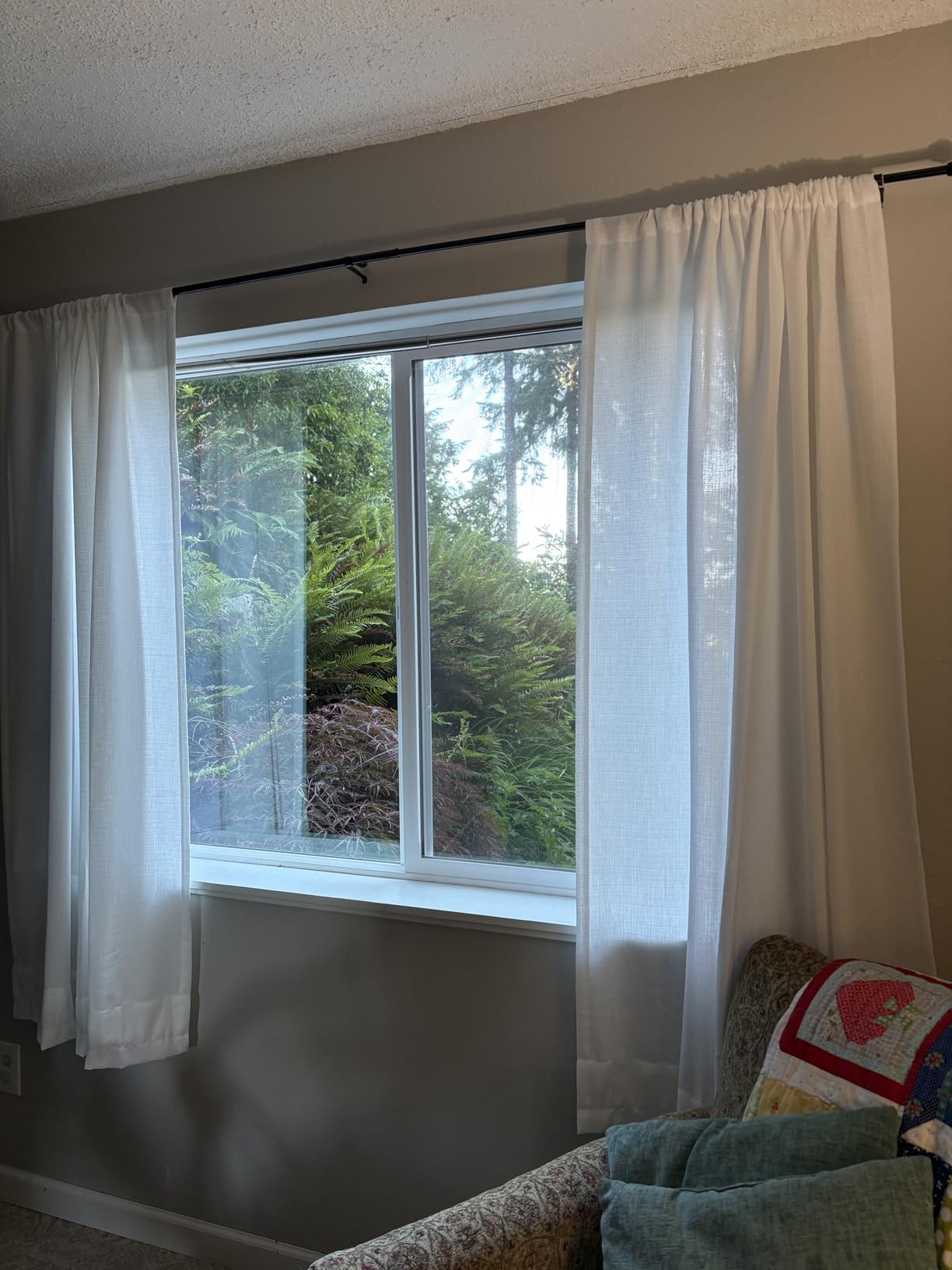 NICETOWN Total Shade Patio Door Curtain, Heavy-Duty Full Light Shading Sliding Door Drape Room Divider Curtain, Vertical Blinds for Window (1 Panels, 100 inches Wide x 84 inches Long, Gray) customer photo 1