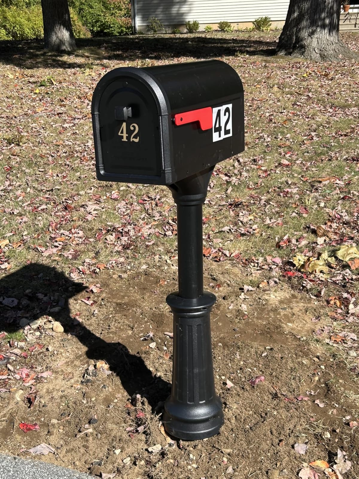Architectural Mailboxes Roxbury Mailbox with Post, Rubbed Bronze, Large customer photo 1