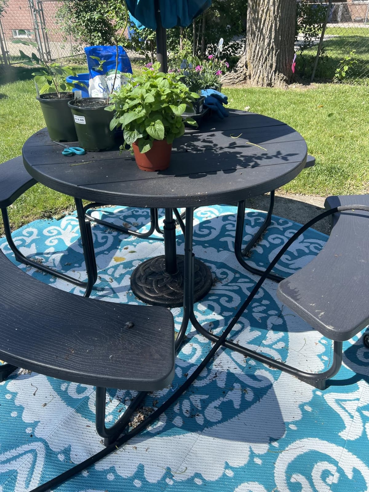 BACKYARD EXPRESSIONS PATIO HOME GARDEN 911554 21 Pound Umbrella Base, Bronze customer photo 1