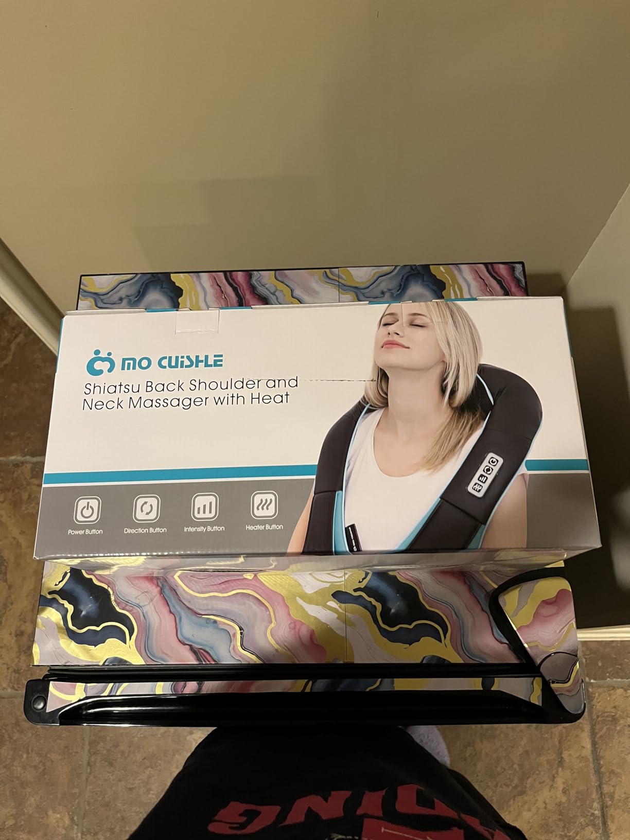 Mo Cuishle Women Men Gifts, Shiatsu Back Shoulder & Neck Massager with Heat | Electric Deep Tissue 4D Kneading Massage, Best Gifts for Mom Dad Wife Husband her Him, Christmas, Birthday (NOT Cordless) customer photo 2