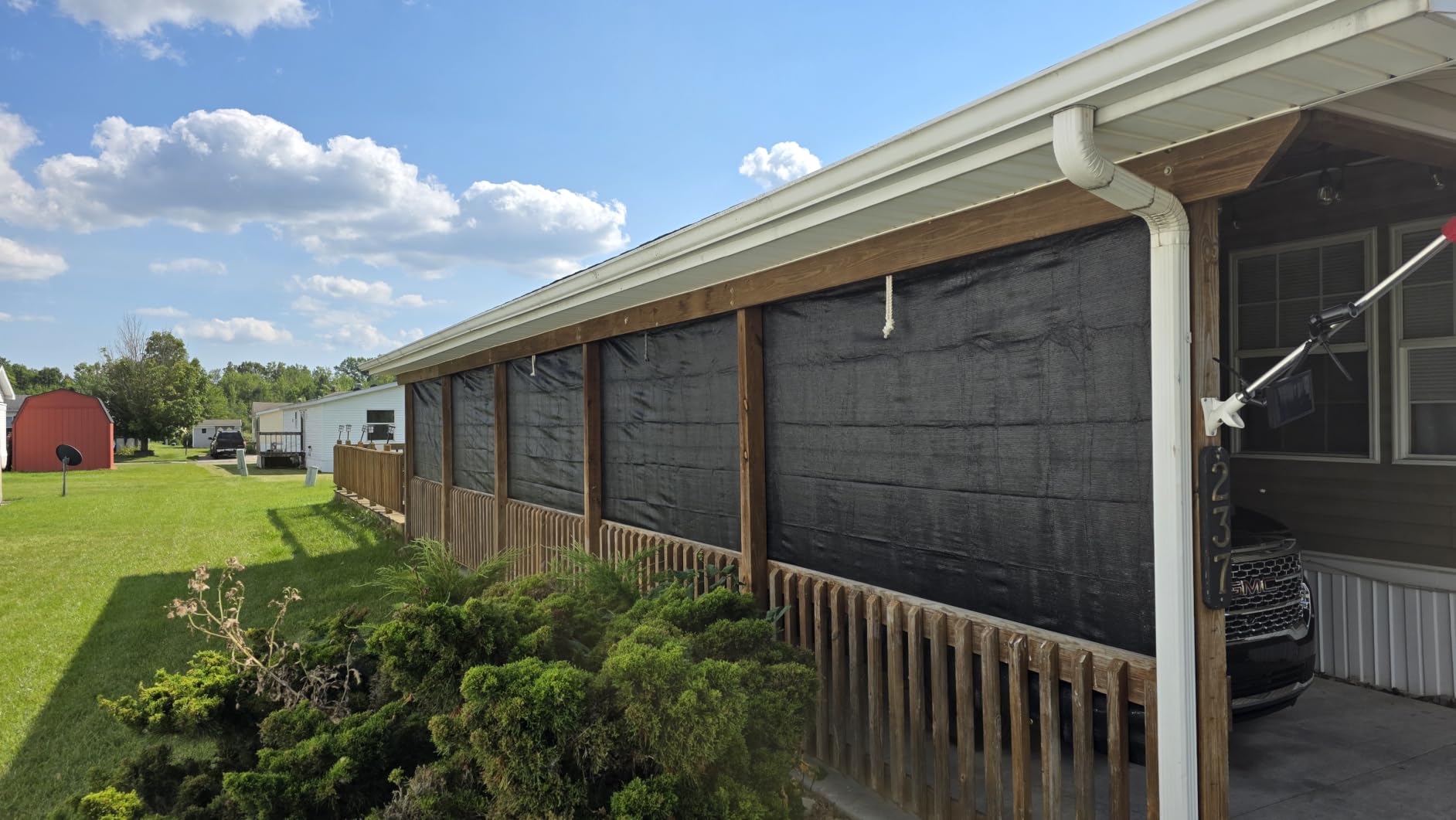 UPGRADE Privacy Screen 6' x 50' Fence Commercial Shade Cover with Brass Grommets Heavy Duty Perfect for Outdoor Back Yard, Black, Customizable customer photo 2