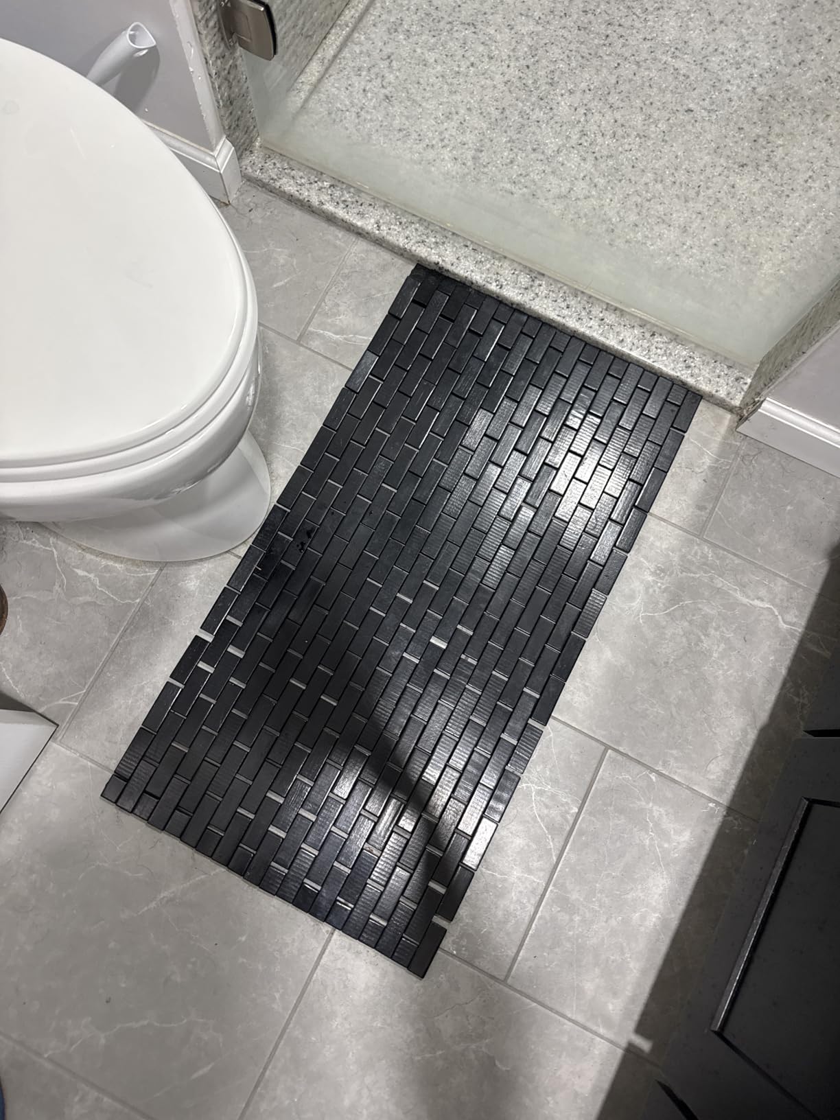Bamboo Bath Mat - Foldable Wooden Bathmat, 24 x 16 Inches | Accessories for Bathroom Sauna Spa Tub Step and Floor - 24 x 16 x 0.4 Inches [LxWxH] - Modern Farmhouse Decor Design customer photo 2