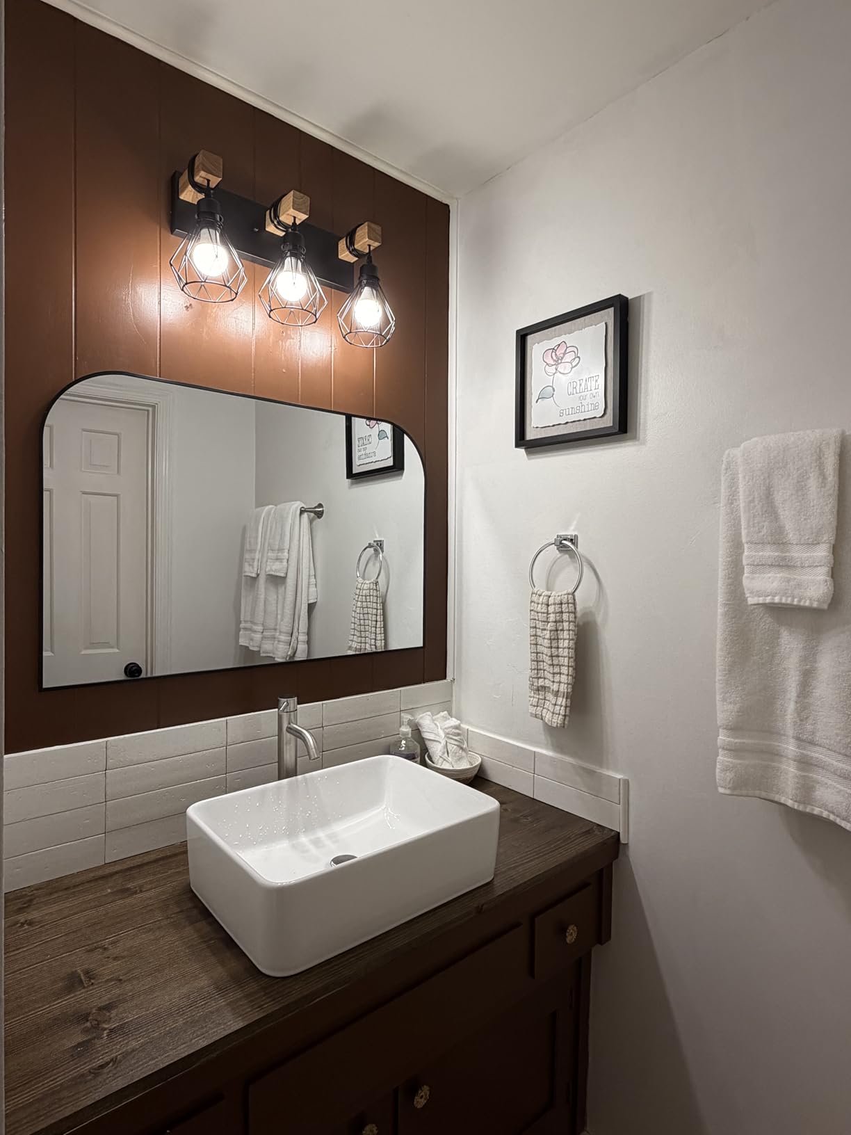Lordear Vessel Sink Rectangle 19 Inch Bathroom Sink,Rectangular Modern Above Counter Bathroom Sinks White 19x15 Inch Porcelain Ceramic Vessel Vanity Sink Art Basin customer photo 1