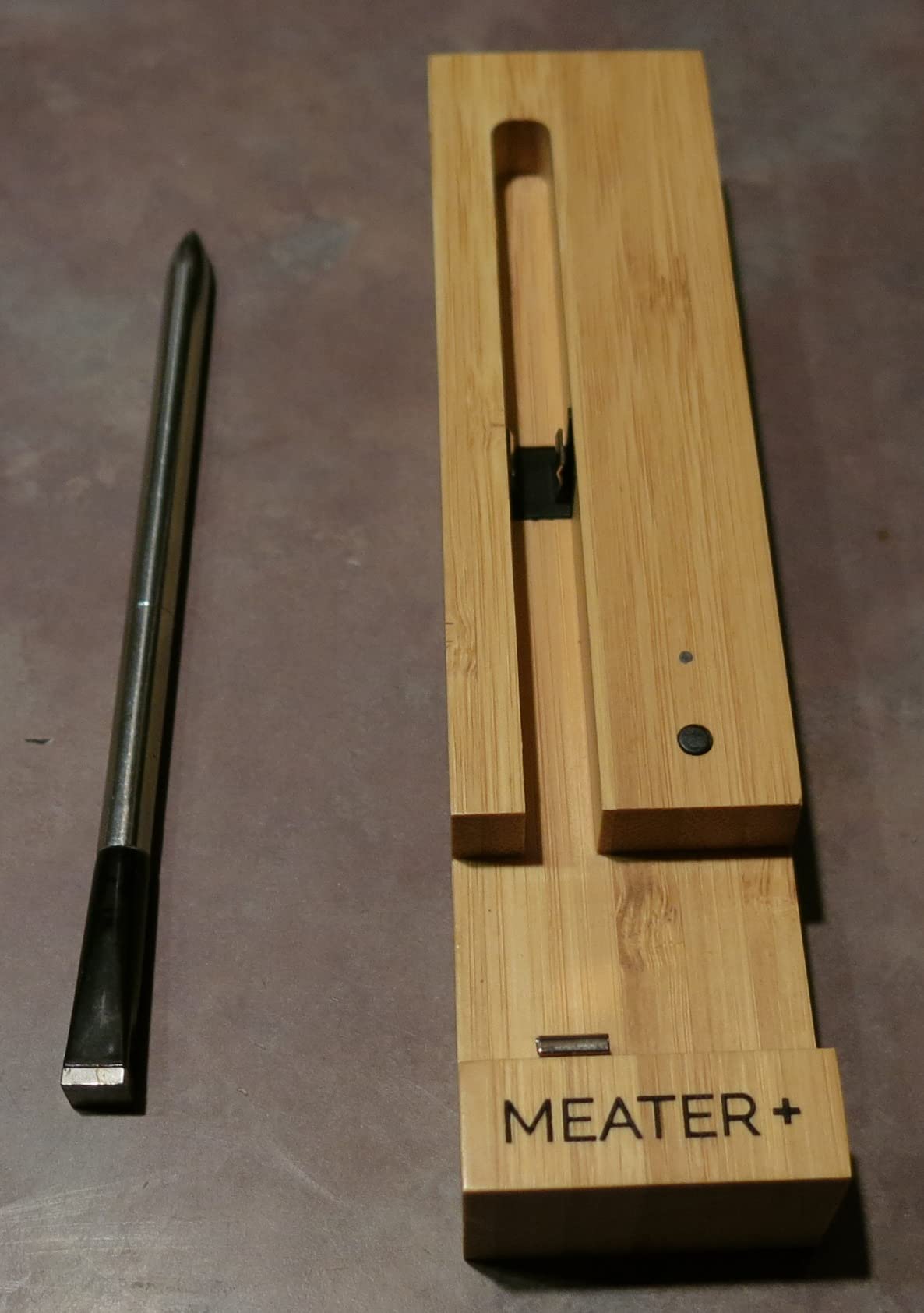 MEATER Plus Smart Meat Thermometer, Honey, Bluetooth, 165ft, Grill & Oven | 165ft Bluetooth range for BBQ, grill, oven, smoker, air fryer, kitchen. Great for steak, chicken, turkey. Recipes in app. customer photo 1