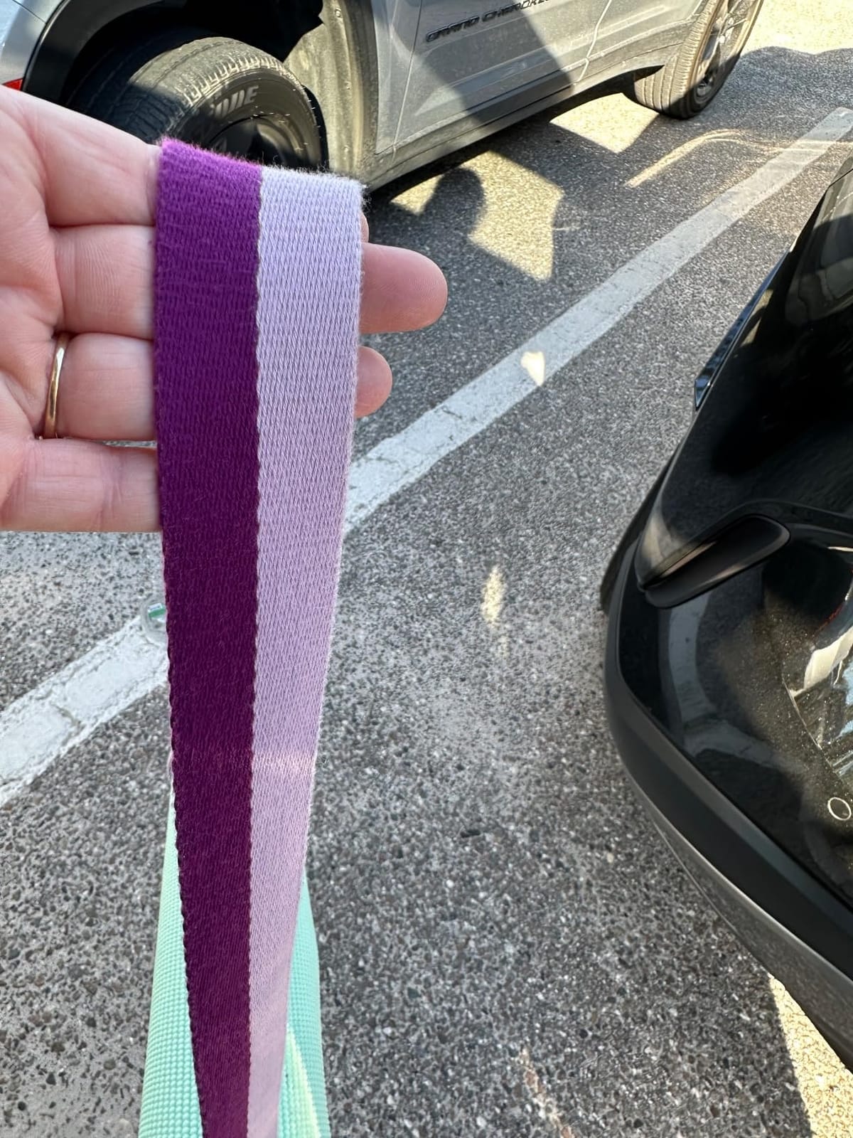 Tumaz Yoga Mat Strap Adjustable Carrier for All Yoga Mats, 2 Sizes | Extra Thick Cotton Blend | Fits Most Yoga Mats | Soft Woven Texture | Comfortable Shoulder Carry customer photo 2