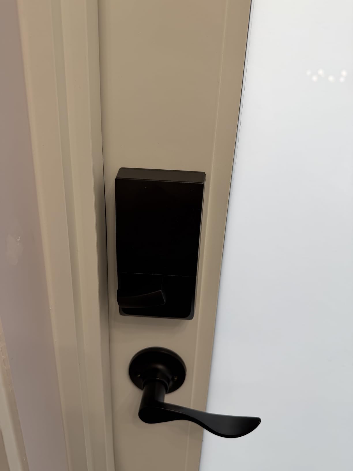 Schlage Encode Smart WiFi Deadbolt Lock with Greenwich Trim, Matte Black | Keyless entry door lock, Touchscreen keypad, App control, Alexa, Google Home, Ring & Airbnb compatible, Certified security customer photo 1