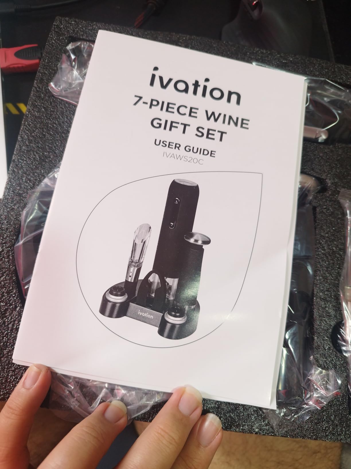 Ivation Wine Gift Set, 7-Piece Electric Opener, Aerator & Preserver Kit | Great housewarming or hostess present for wine enthusiasts; recharges fully and stores neatly on included charging base customer photo 1