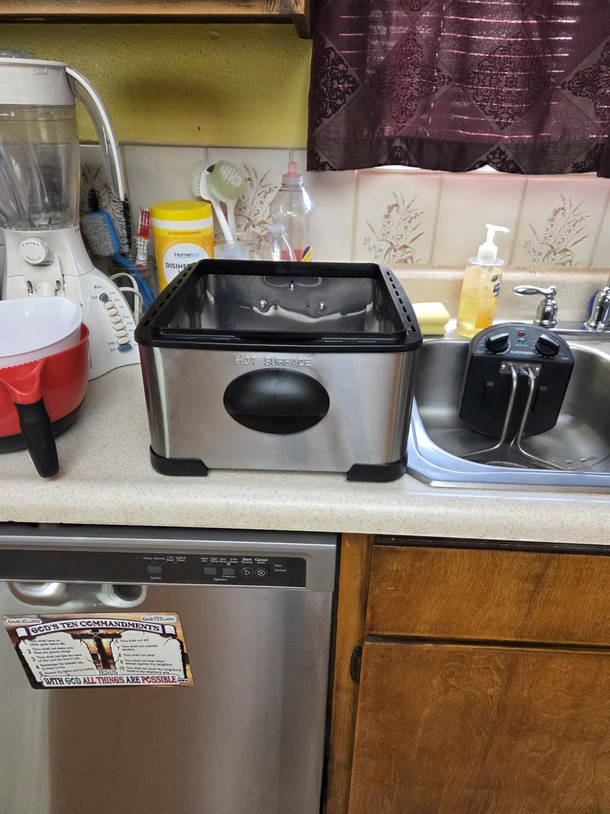 Chefman 4.5 Liter Deep Fryer w/Basket Strainer, XL Jumbo Size, Adjustable Temperature & Timer, Perfect for Fried Chicken, Shrimp, French Fries, Chips & More, Removable Oil-Container, Stainless Steel customer photo 1