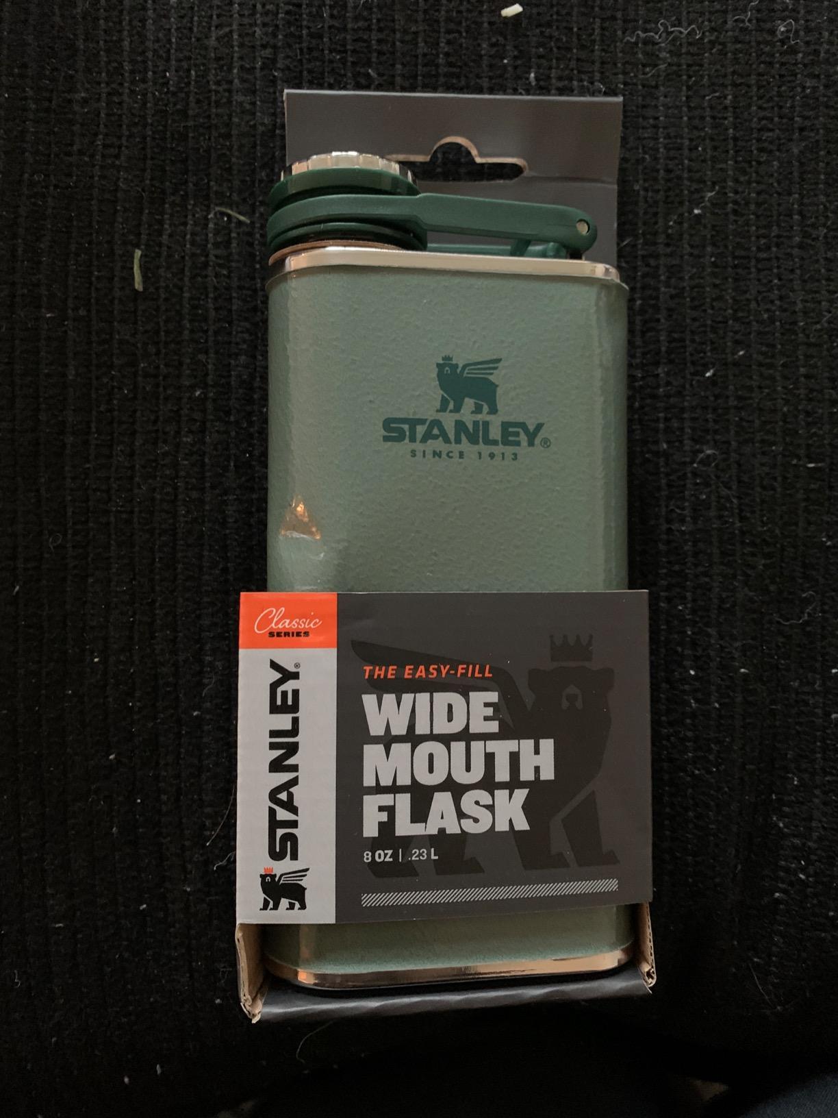 Stanley Classic Easy Fill Wide Mouth Flask 8 oz | Leakproof Hip Flask | Hinge Connected Never Lose Cap | Insulated Stainless Steel Liquor Container | BPA-Free | Hammertone Green customer photo 2