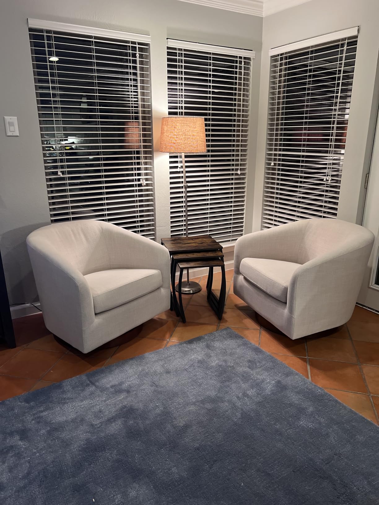SRIWATANA Nesting Tables, Vintage Side End Tables Living Room, Coffee Snack Table Set of 3 customer photo 1