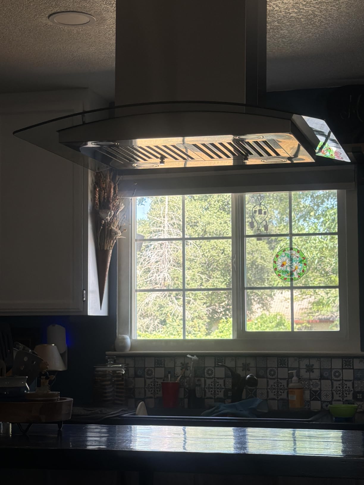 36 in. Lumin Coll 380 CFM Ducted Island Range Hood, LED, Stainless Steel | Cosmo COS-668ICS900 Soft Touch Controls, 3 Fan Speeds, Permanent Dishwasher-Safe Baffle Filters, Glass Visor customer photo 2
