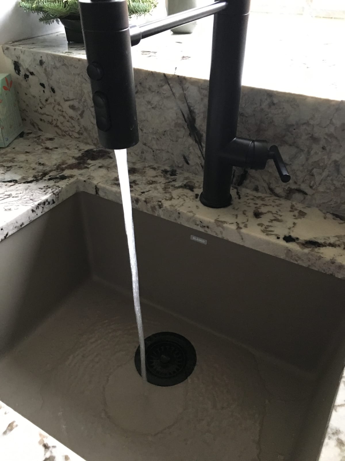 KOHLER 24982-CP Purist Commercial Style Pre-Rinse Kitchen Faucet with 3-Function Sprayhead, Kitchen Sink Faucet with Pull Down Sprayer, Polished Chrome customer photo 2