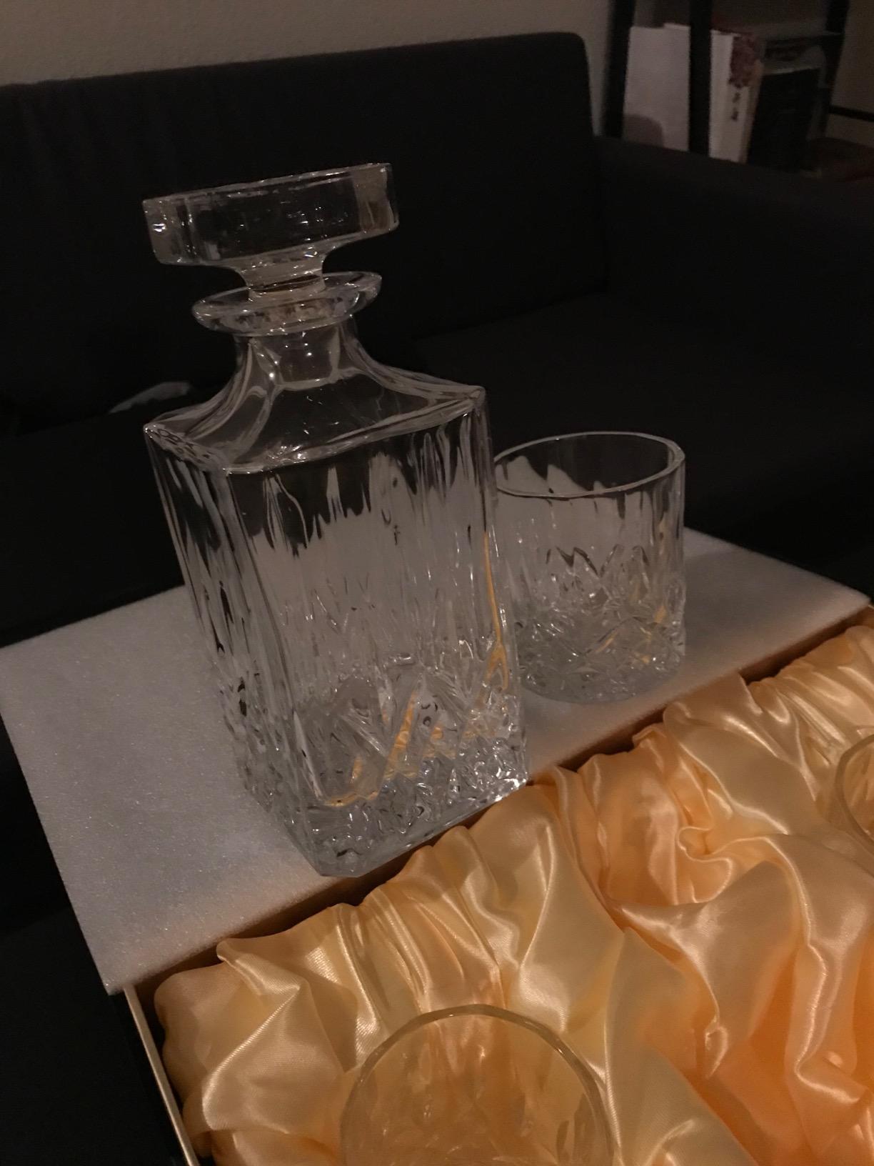 KANARS Whiskey Decanter And Glasses Set in Unique Gift Box - Original Crystal Liquor Decanter Set For Bourbon, Scotch, Vodka, Rum or Whisky, 5-Piece customer photo 2