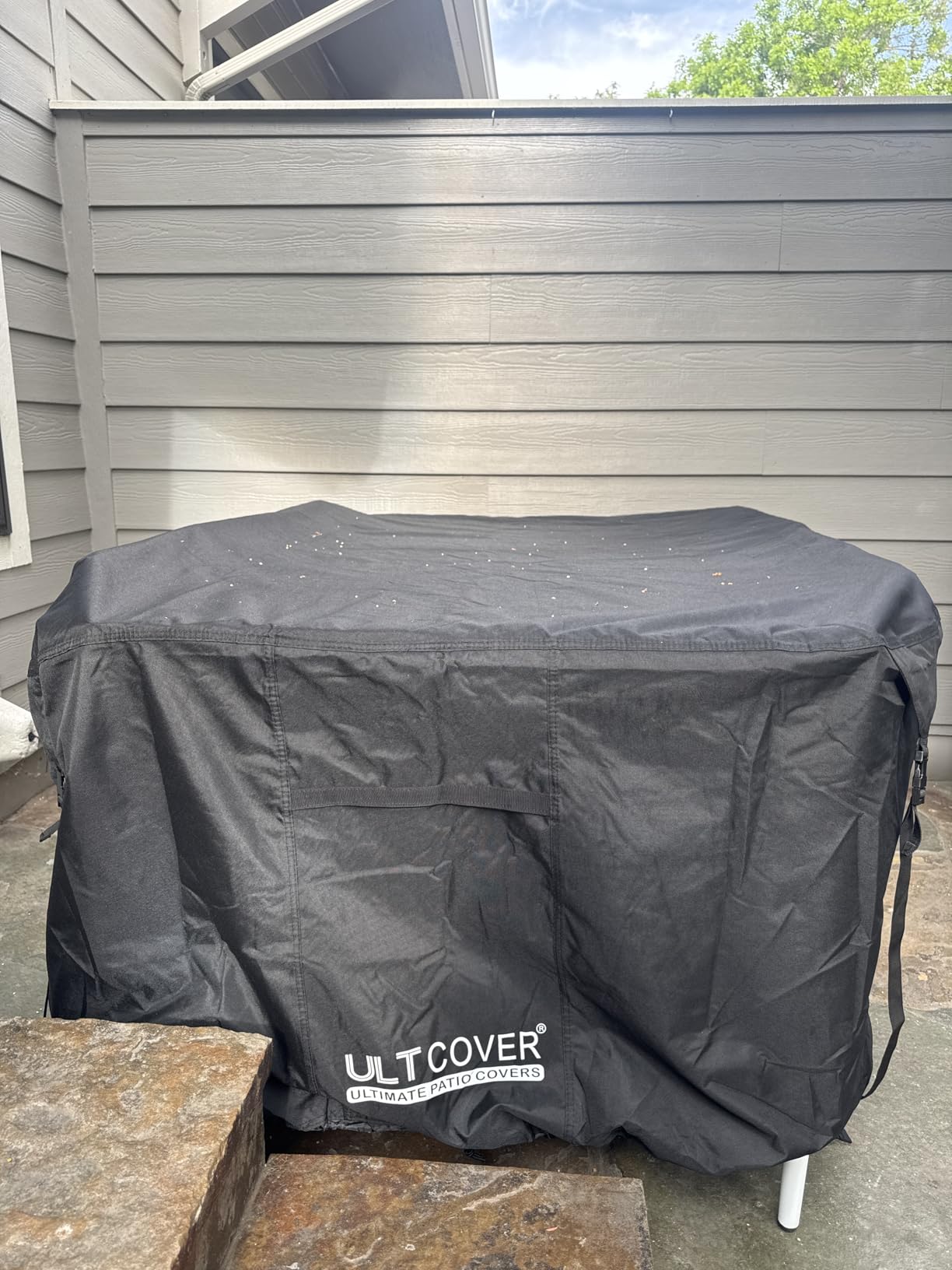 ULTCOVER Waterproof Patio Furniture Cover 111L x 74W - Heavy Duty 600D Polyester, UV Resistant customer photo 2